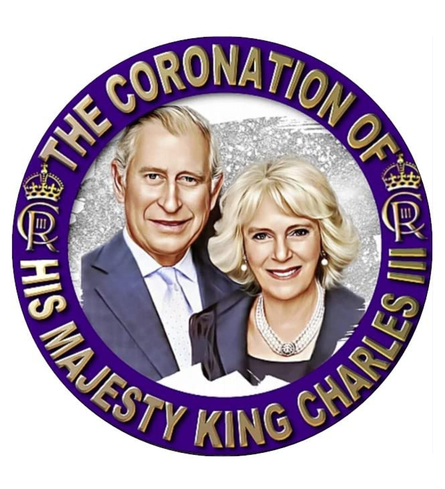 King Charles III & Camilla Roayl Family Coronation UK Edible Cake Topper 7.5" Edible Wafer Paper Cake Toppers Birthday Cakes Decorations