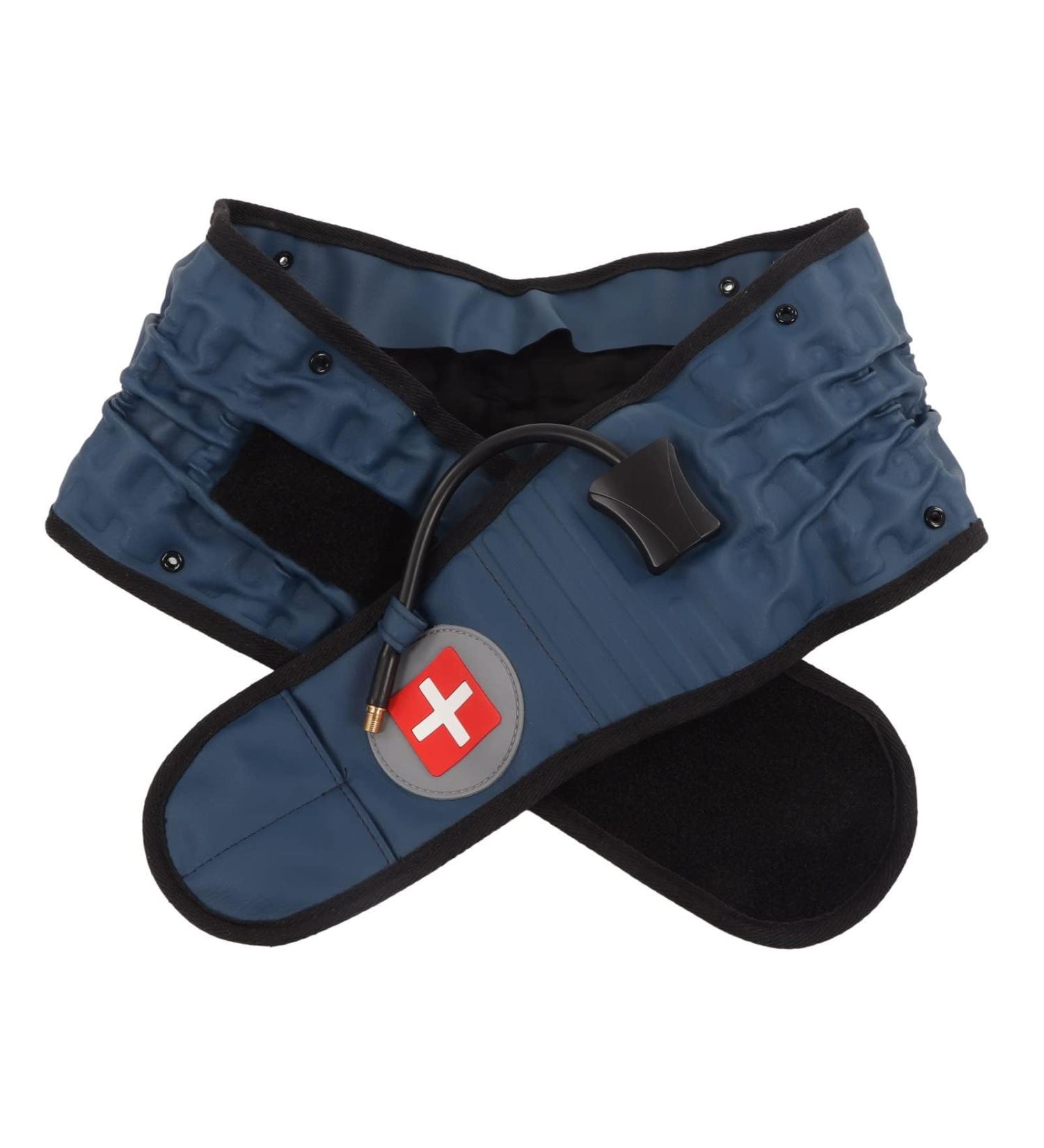 XCELLO Decompression Back Belt - TPU Lumbar Support for Muscle Relaxation & Back Relief (23cm Blue) - Buy Online on GoSupps.com