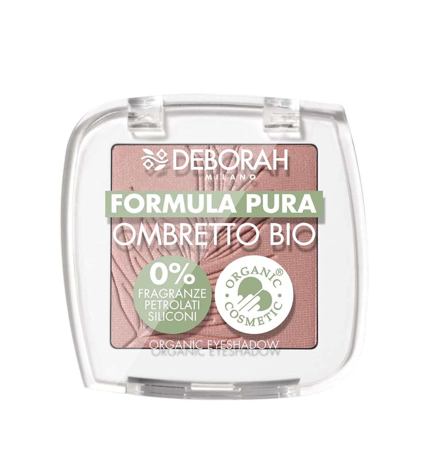  DEBORAH Deborah Mono Organic Pure Formula Eyeshadow Colour No. 05 Pink with ingredients 100% natural origin vegan and animal friendly - Buy Online on GoSupps.com