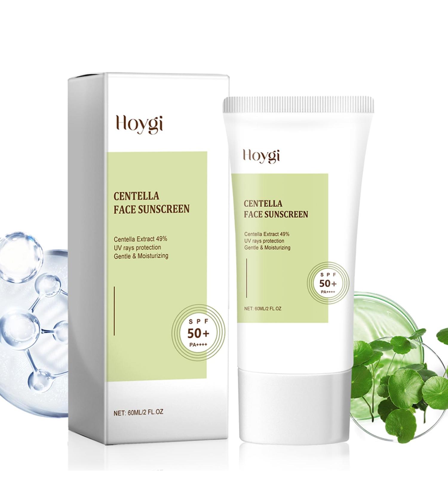 Centella Sunscreen Madagascar Centella Face Sunscreen SPF 50 Sun Protection Factor 50 Korean Sunscreen Centella Skincare Anti-Aging UVA UVB Waterproof Hydrating Face Cream SPF 50 for Daily Use - Buy Online on GoSupps.com