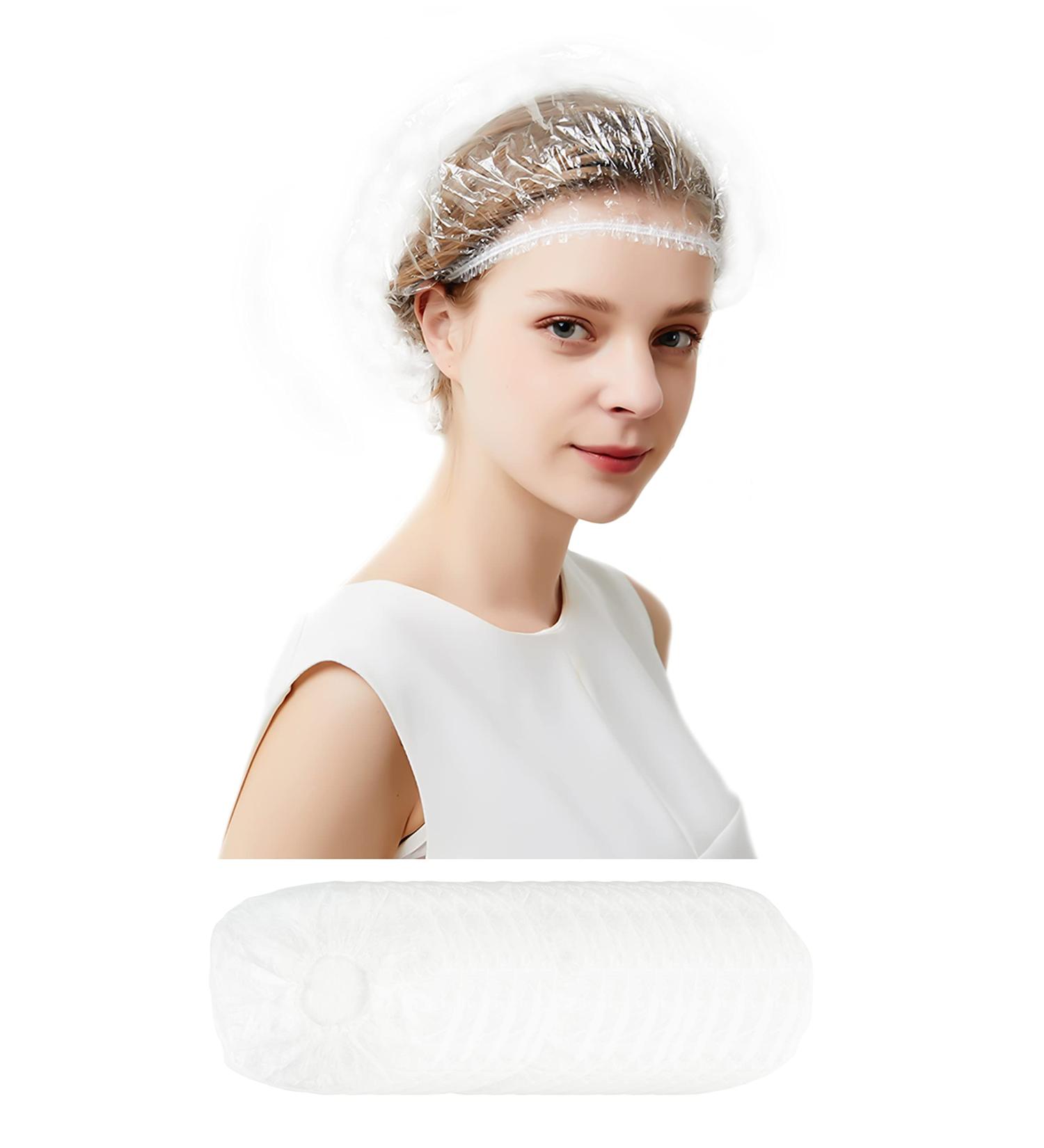 150 Pcs Extra Large Disposable Shower Caps for Women - Thick Elastic Hair Cap for Shower Spa Salon - 20inch - Buy Online on GoSupps.com