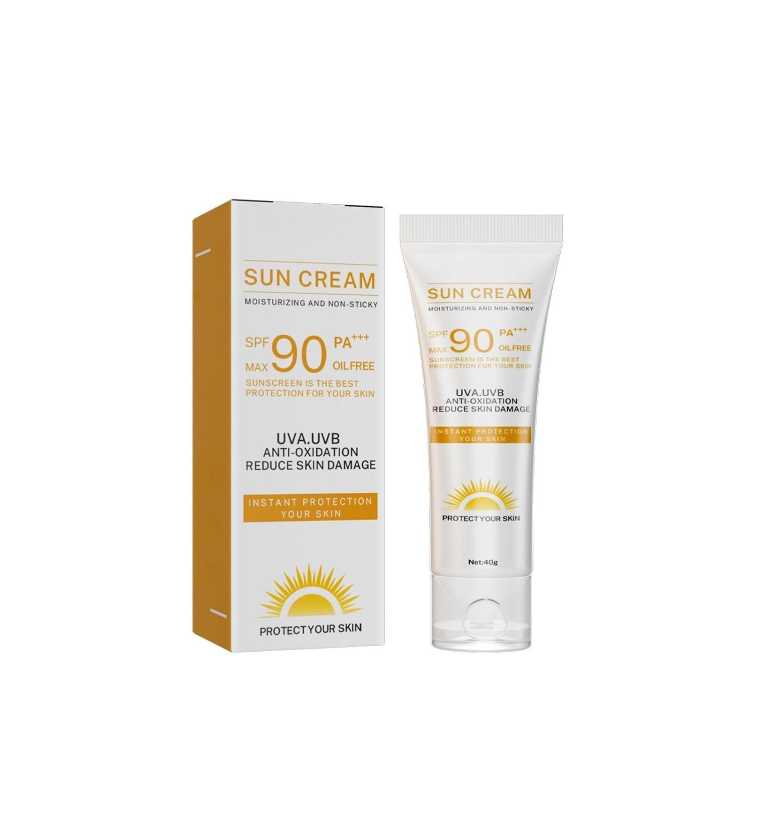 2025 Sunscreen SPF 90 Instant Protection UVA UVB Foundation PA+++ Oil Free Sunblock Cover Protect Perfectly Moisturizing Coverage Surge 40g - Buy Online on GoSupps.com
