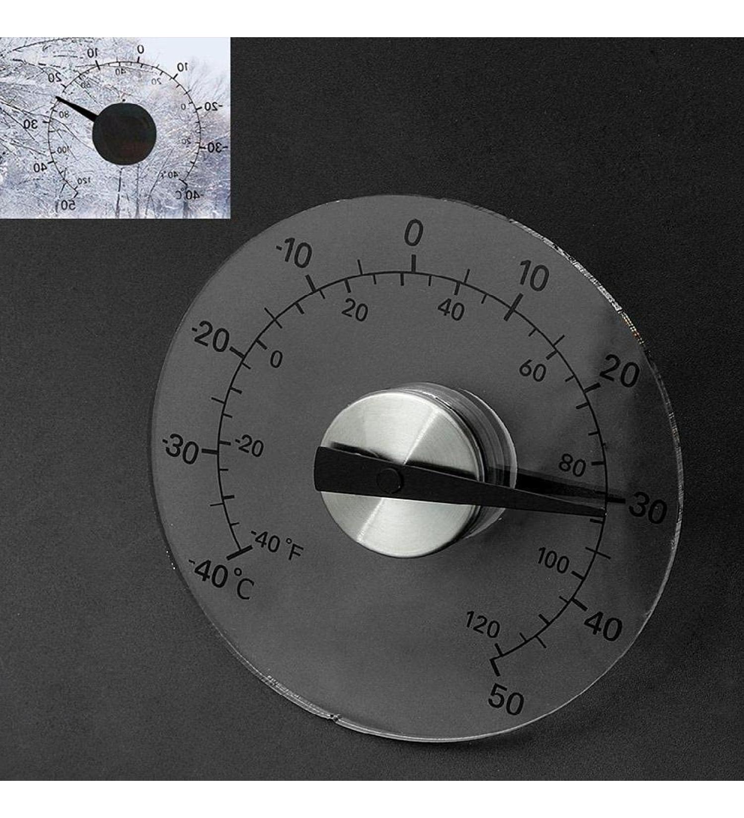 Clear Circular Outdoor Window Temperature Thermometer Weather Station Tool Temperature Display for Car Engine - Buy Online on GoSupps.com