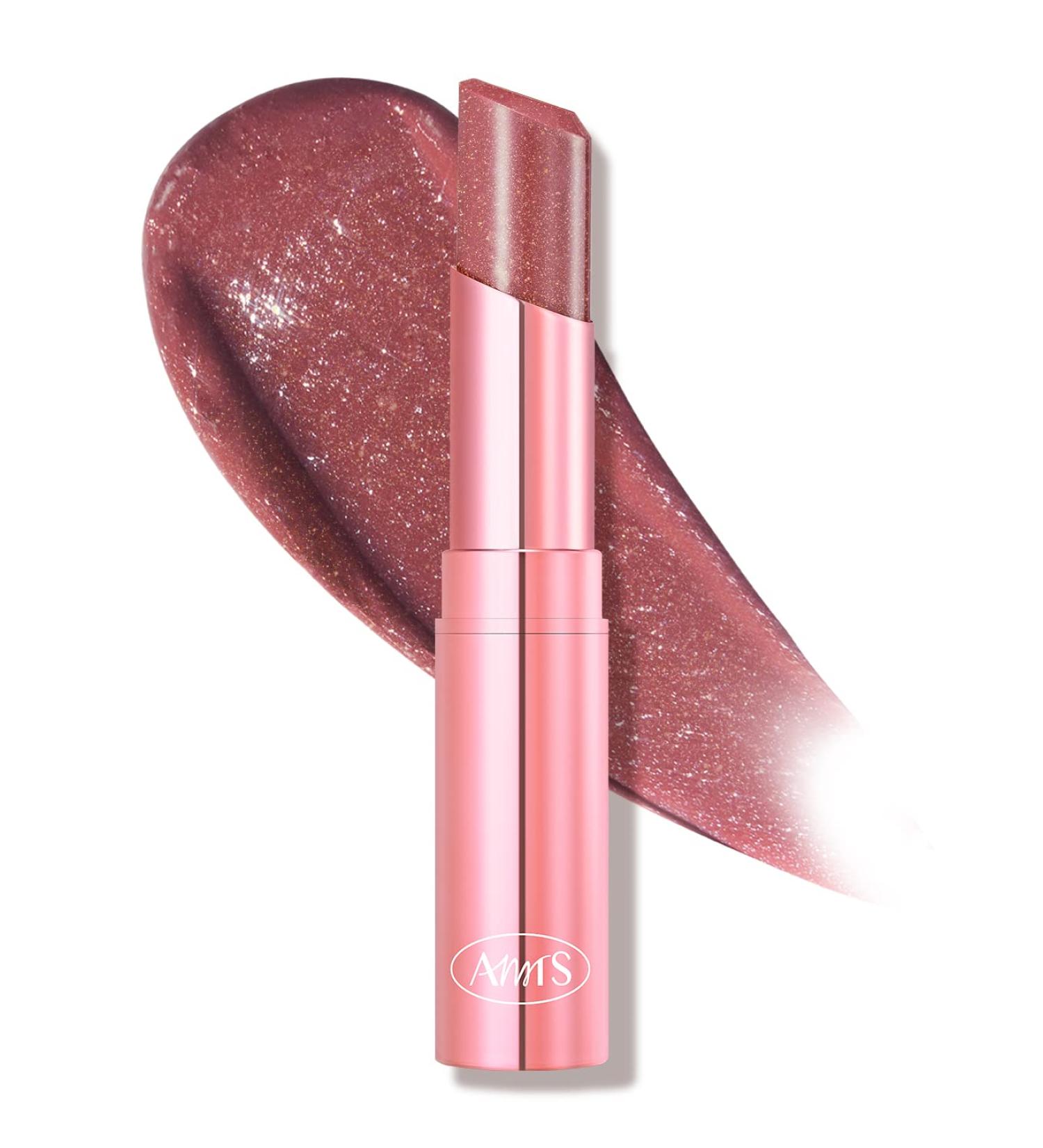 AMTS Tinted Lip Balm-Envy | Hydrating Glitter Lipstick for Dry Lips | Korean Beauty Moisture Lip Tint with Pearl Shimmer - Buy Online on GoSupps.com