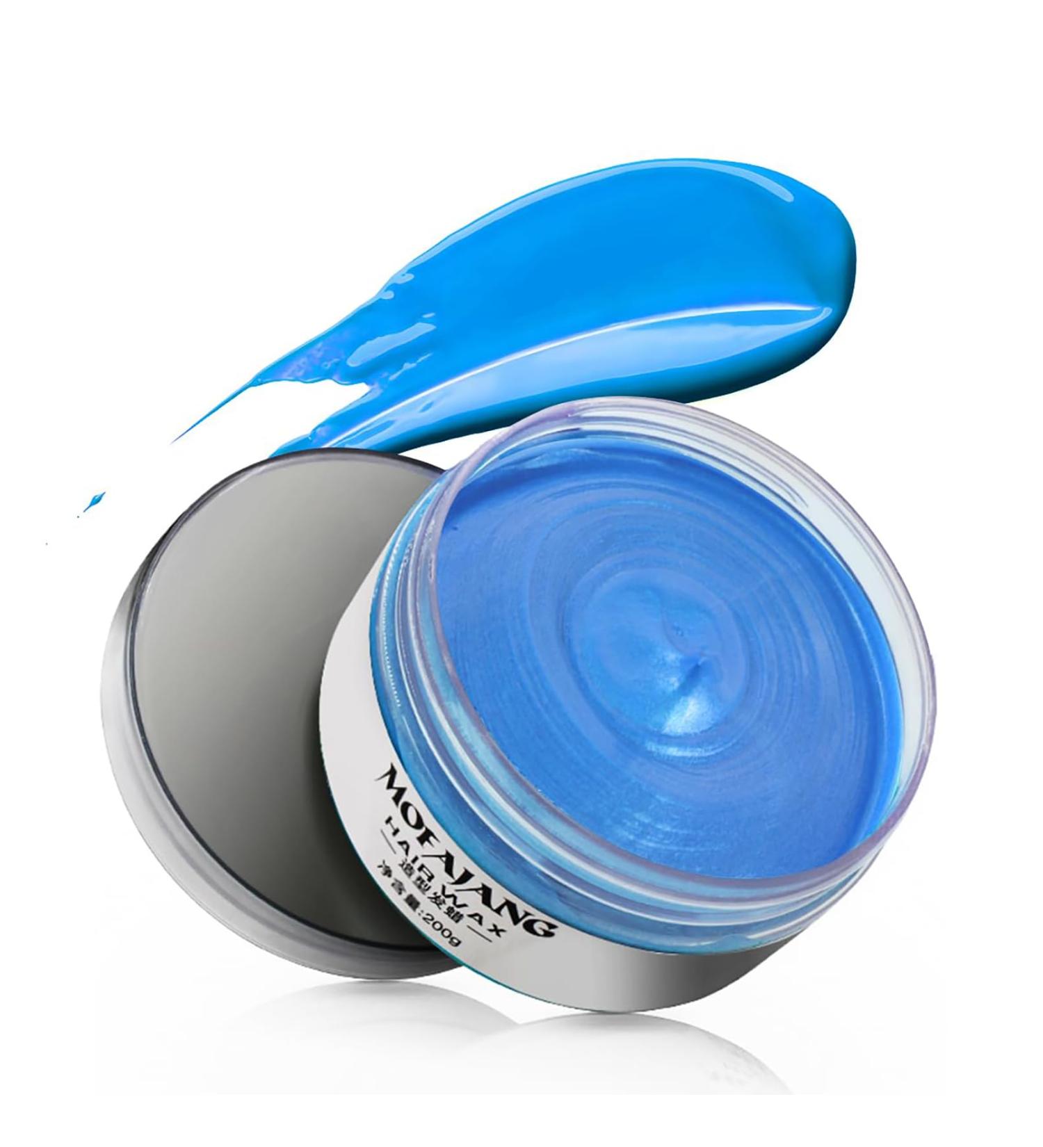 Blue Temporary Hair Color Wax | Non-Greasy Washable Hair Paint for Halloween & Cosplay | Strong Hold for All Day Use - Buy Online on GoSupps.com