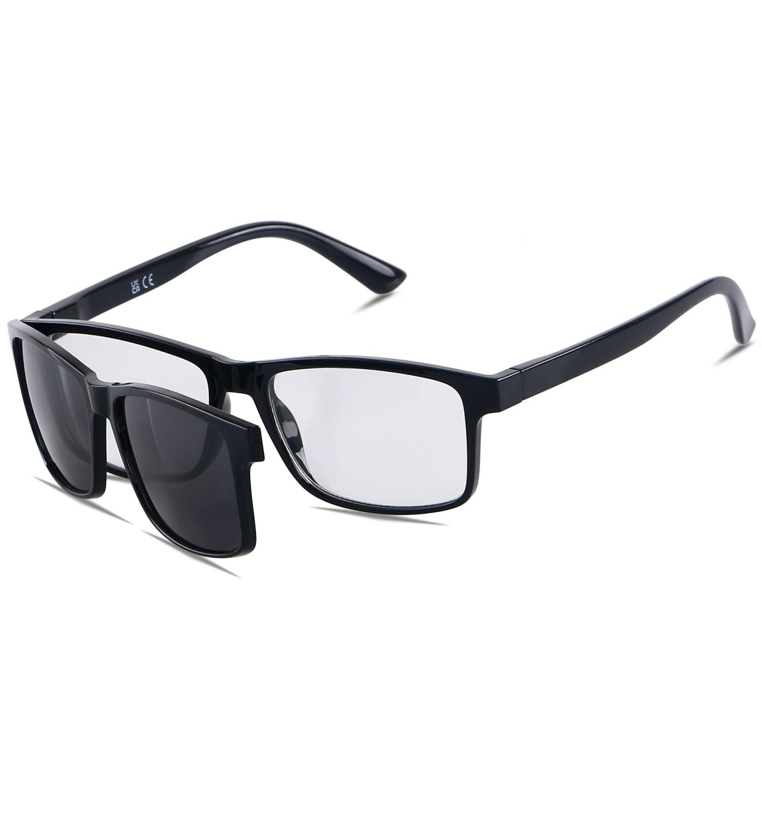 ANDWOOD Blue Light Blocking Reading Glasses | Polarized UV Protection Sunglasses for Men & Women | Anti-blue Light Lens 1.5x - Black - Buy Online on GoSupps.com