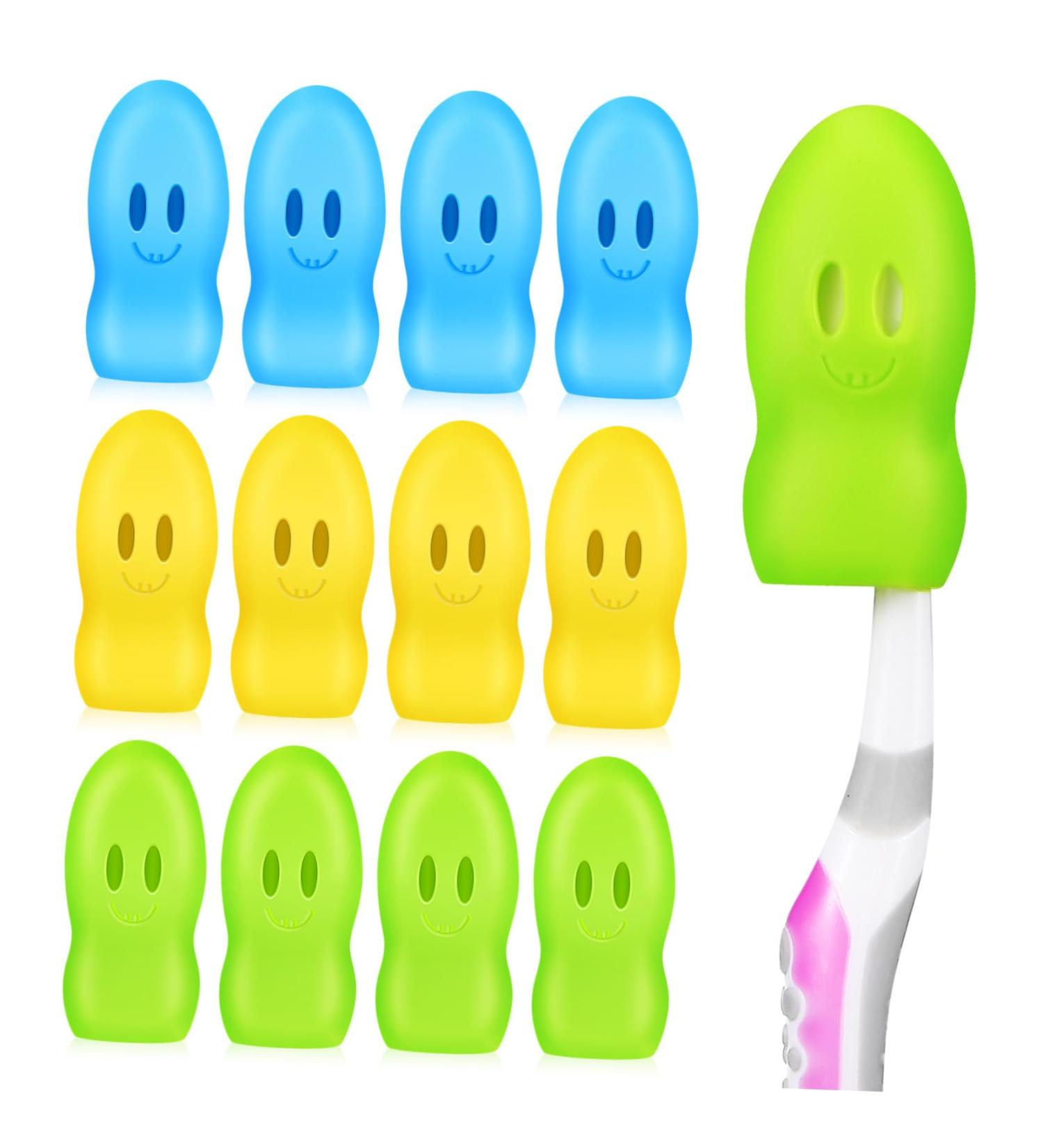 Beaupretty 12pcs Silicone Toothbrush Caps - Travel-Friendly Cartoon Designs for Bathroom Organization - Buy Online on GoSupps.com