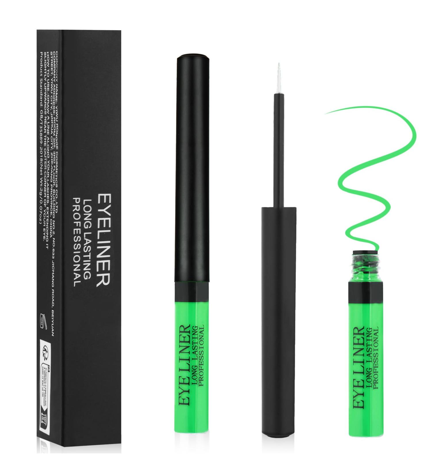 Aomig Matte Felt Tip Liquid Eyeliner Pen Waterproof Long Lasting Smudgeproof Pencil for All Eye Shapes 10 Green - Buy Online on GoSupps.com