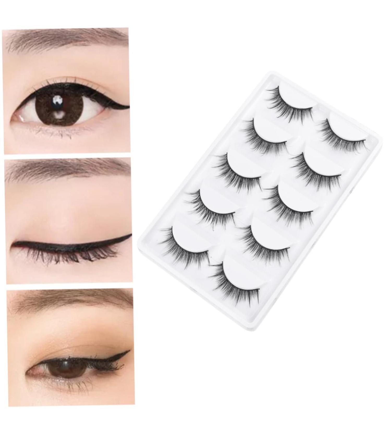 minkissy 80 Pairs Lashes Natural False Lashes Fake Eyelash Dense Eyelash Eyelashes 3d Cross - Buy Online on GoSupps.com