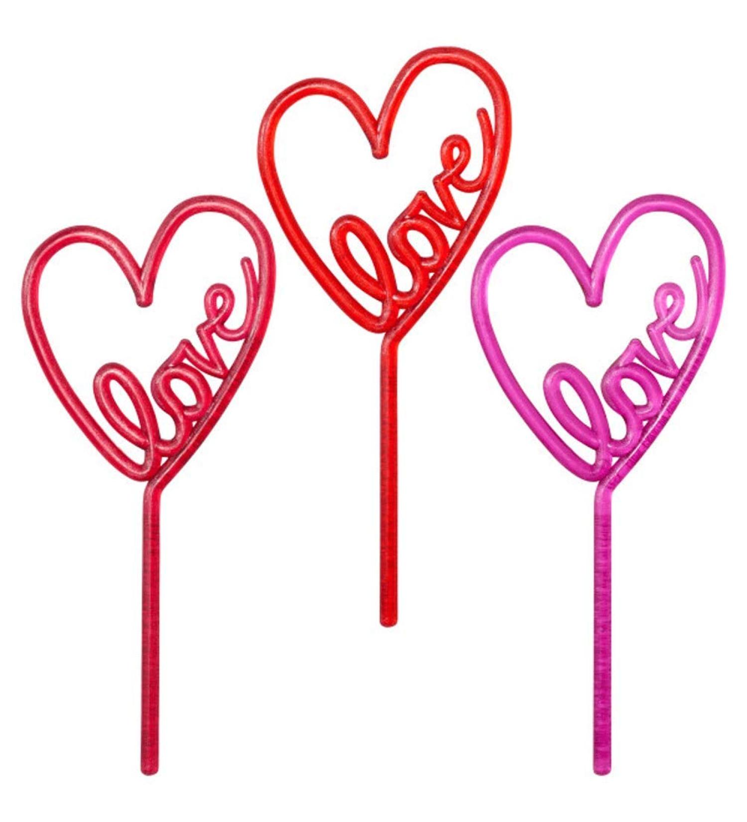 Valentine's Day Neon Heart Cupcake Picks - 24 pc - Buy Online on GoSupps.com