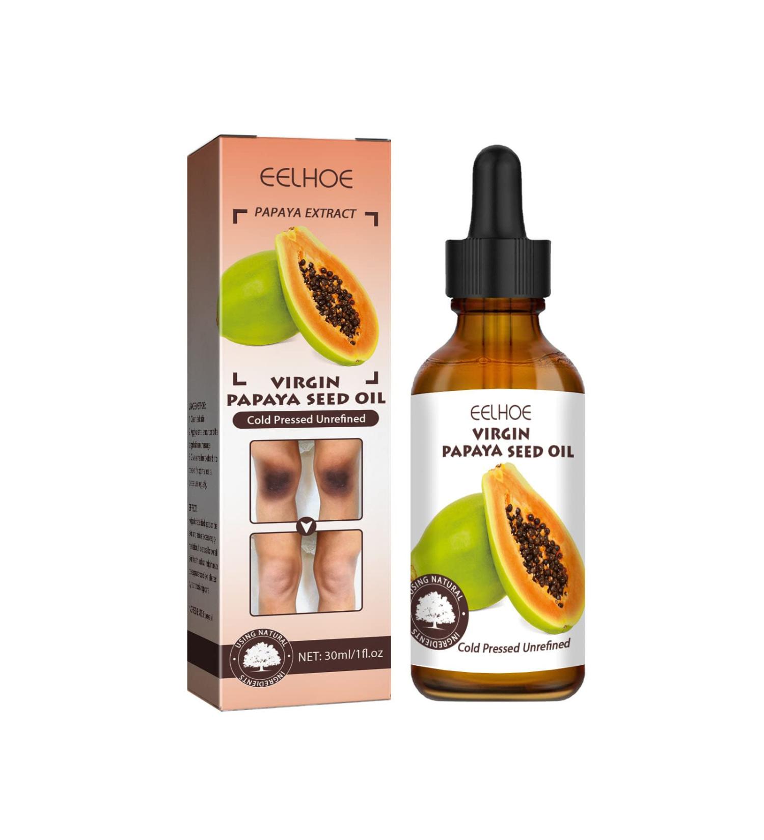 GFOUK Virgin Papaya Seed Oil Pure Natural Virgin Papaya Seed Oil Fights Blemishes Large Pores Relieve Itchy Scaly Irritated Eczema and Psoriasis (1PC) - Buy Online on GoSupps.com