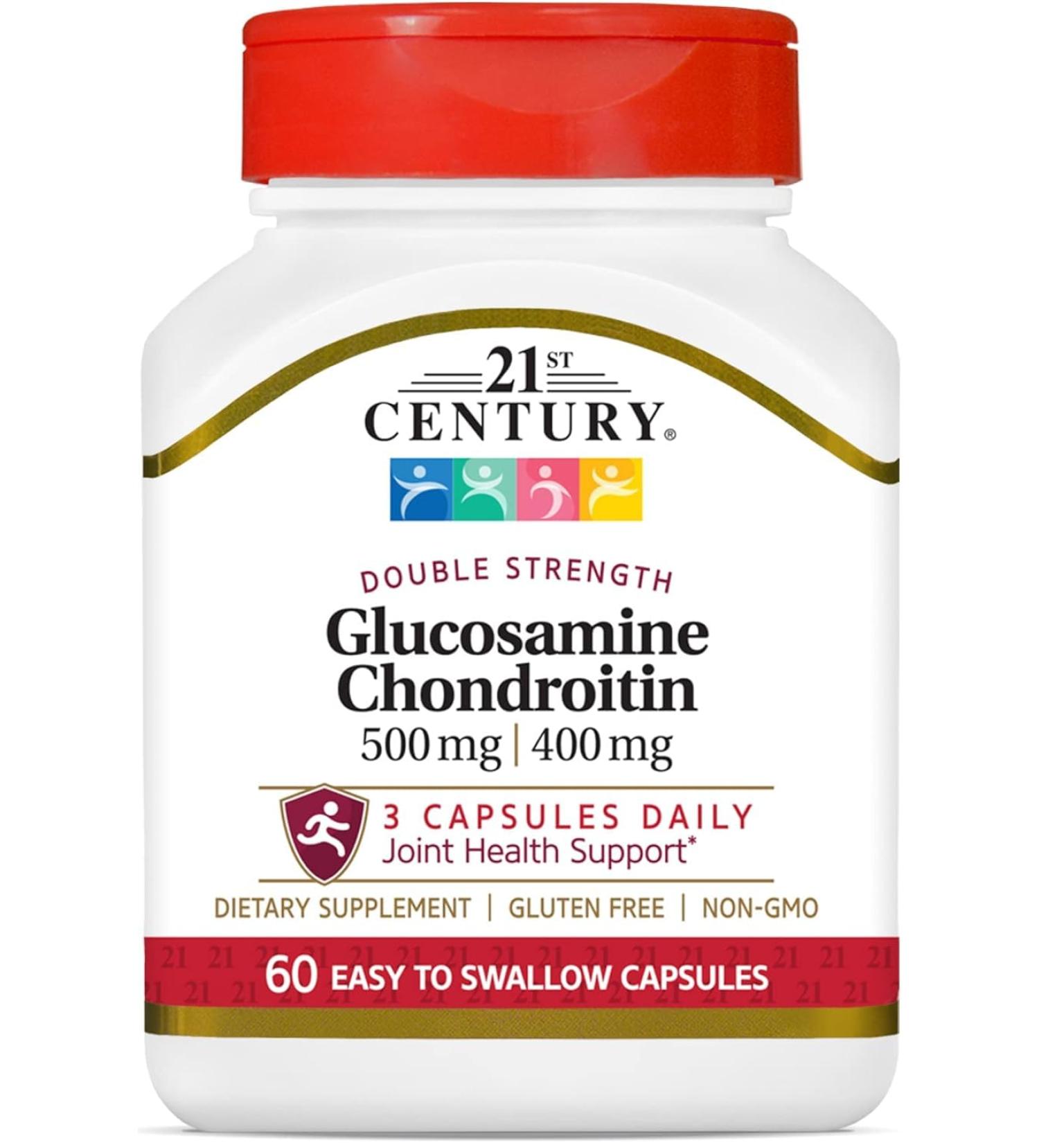 21st Century Glucosamine 500Mg & Chondroitin 400Mg Capsules 60 Ct (4 Pack) - Buy Online on GoSupps.com
