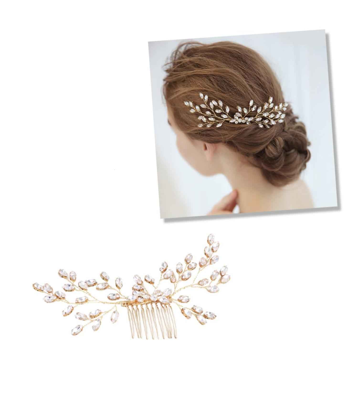 Didiseaon Hairpin Hair Comb Headgear Bride Accessories Crystal - Buy Online on GoSupps.com
