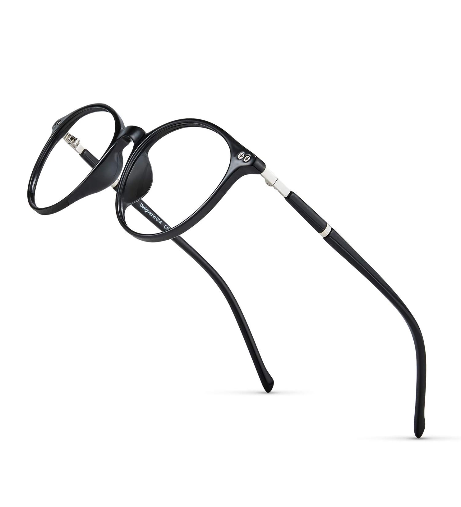 Cyxus Women's Blue Light Filter Round Glasses | Fashionable Anti-Harmful Blue Light Protection | Black 8002 for PC & Cell Phone Use - Buy Online on GoSupps.com