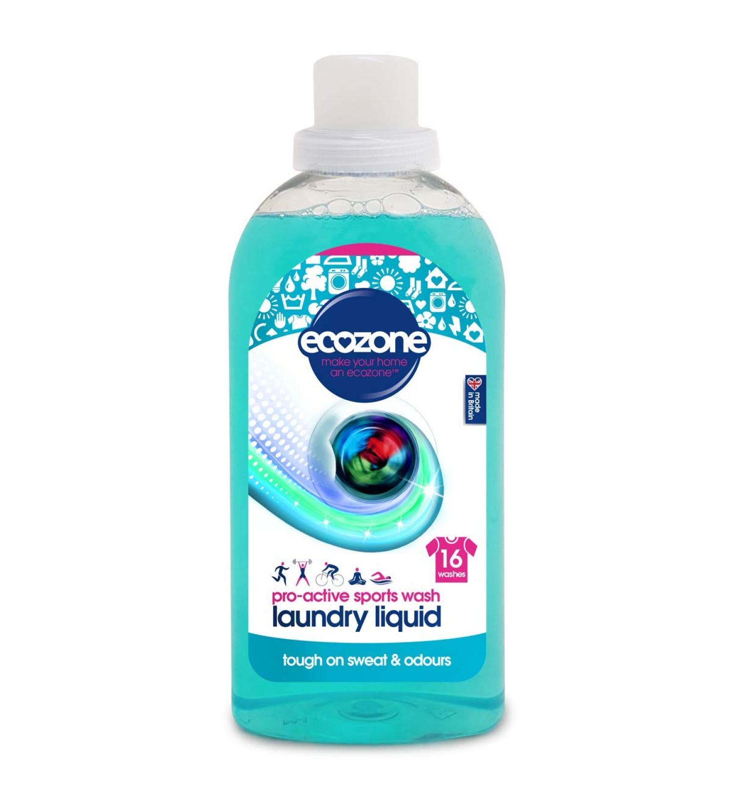 Ecozone Pro-Active Sports Wash Detergent LIQUID100% Blue 750ml