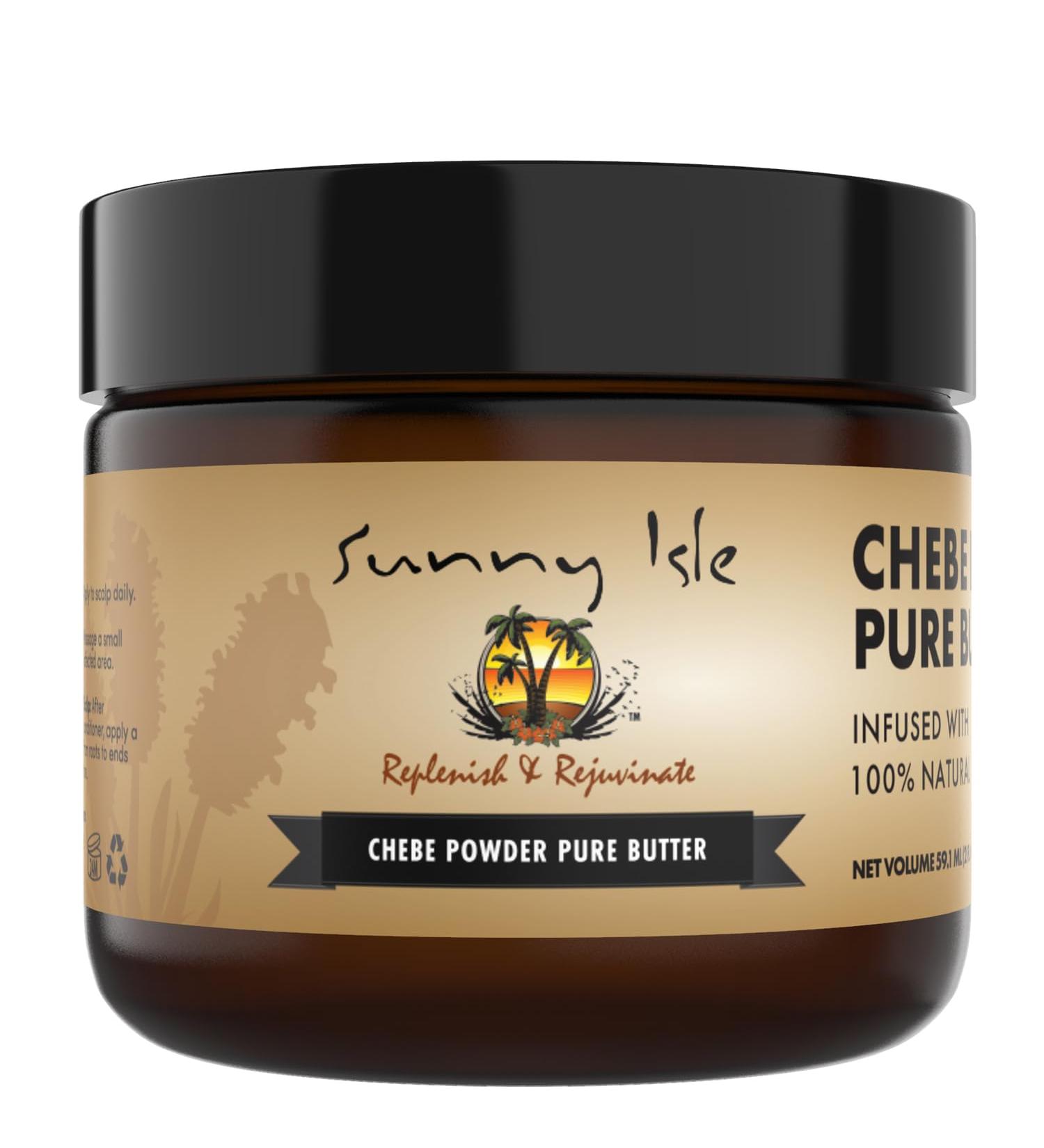 Sunny Isle Jamaican Black Castor Oil Pure Butter with African Chebe Powder - 2oz | All-Natural Hair & Skin Moisturizer for All Types - Longer Stronger Hair - Buy Online on GoSupps.com