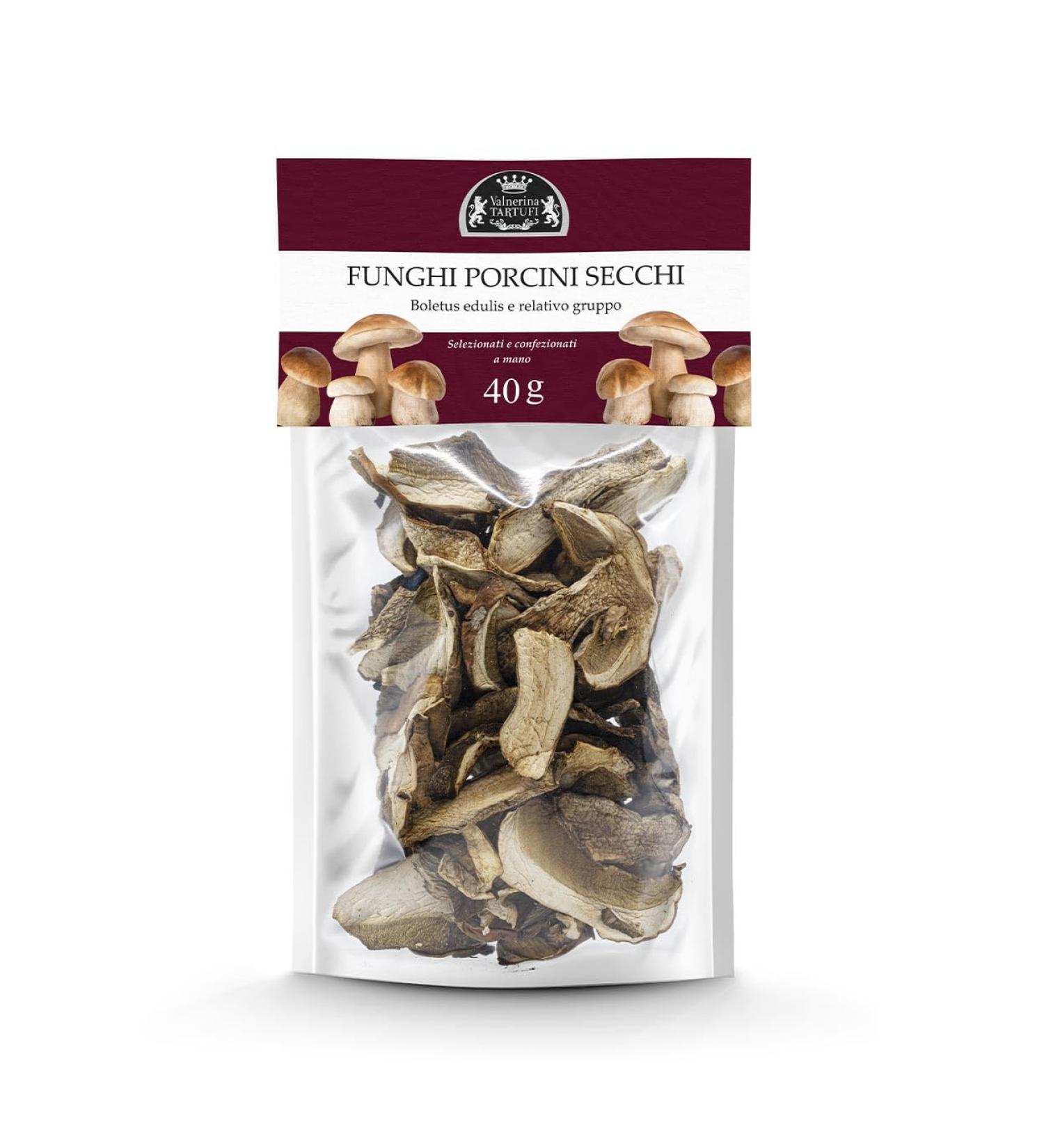 Valnerina Tartufi Valnerina Tartufi Dried Cep Mushrooms | Hand-selected and packed | Gastronomic Specialty | 40g pack.
