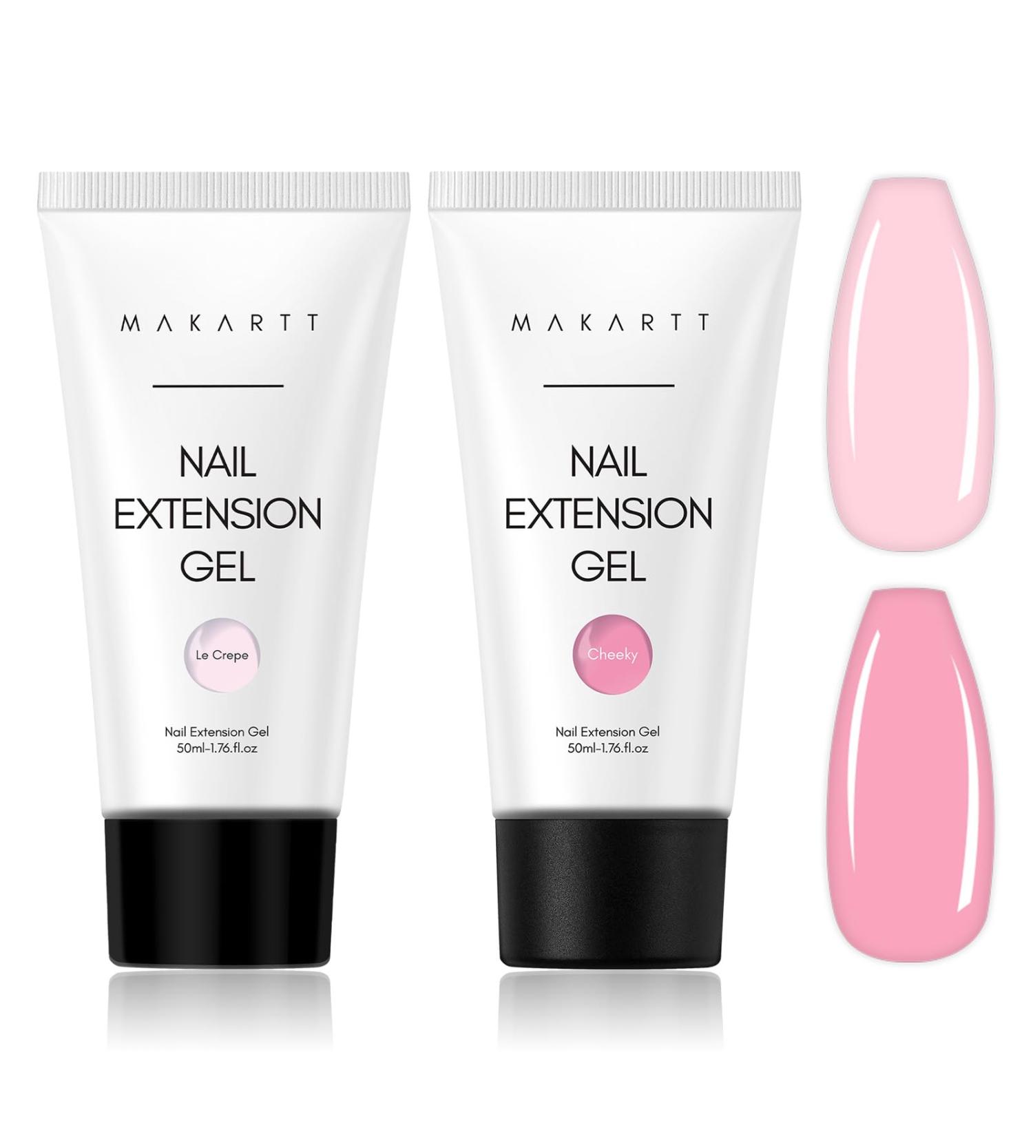 Makartt Poly Nail Extension Gel: Nail Thickening Acrylic Extension - Starter Polish Pink & Cheeky - Buy Online on GoSupps.com