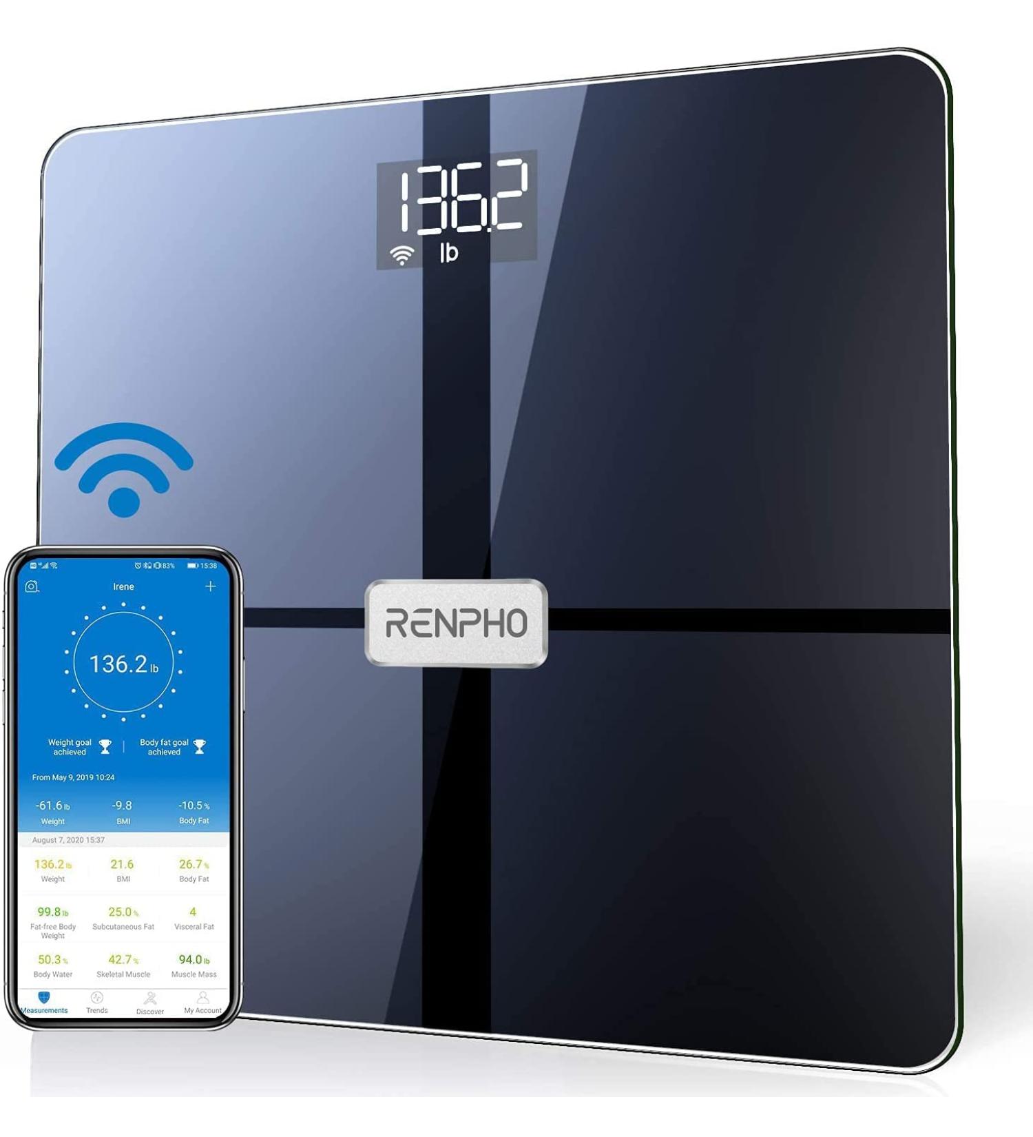 RENPHO Premium Wi-Fi Bluetooth Smart Scale with 13 Body Metrics | Dark Blue - Buy Online on GoSupps.com