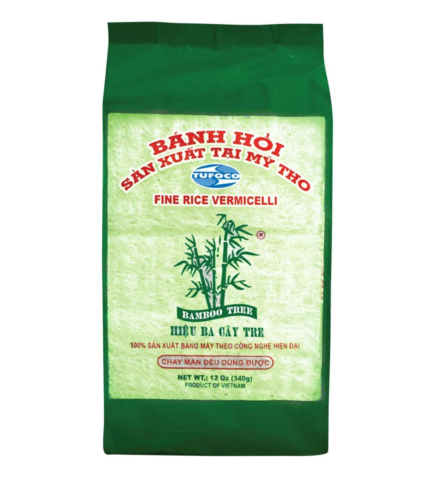 Bamboo Tree Fine Rice Vermicelli Green - 340g Pack | Premium Quality Asian Noodle - International Shipping Available - Buy Online on GoSupps.com