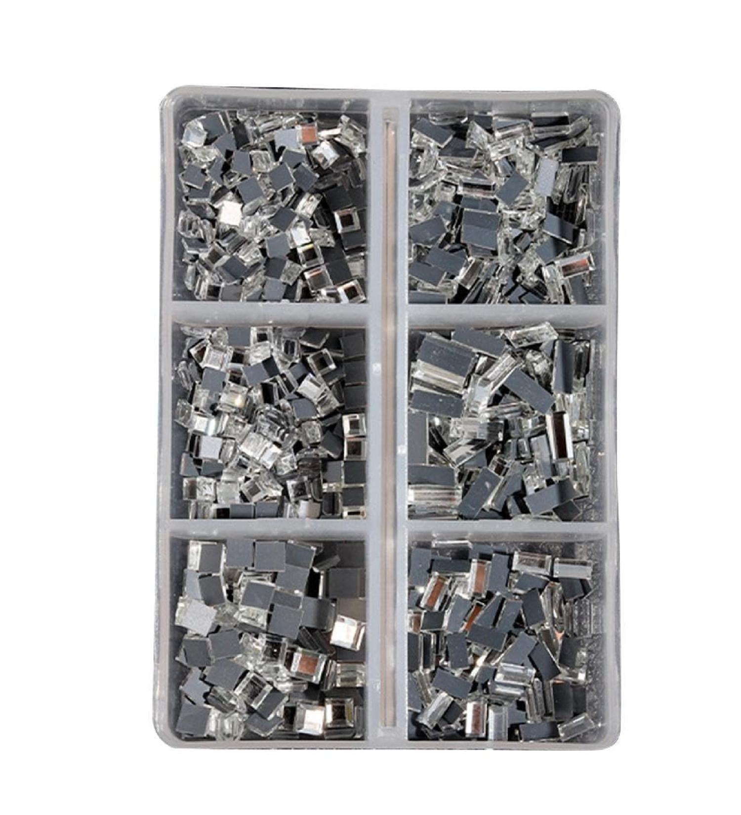 6 Grids Versatile Sparkling Flat Back Crystal Mini Art Rhinestones Collection Nail Decorative Accessories Nail Art Rhinestones Kit Flatback Crystals - Buy Online on GoSupps.com