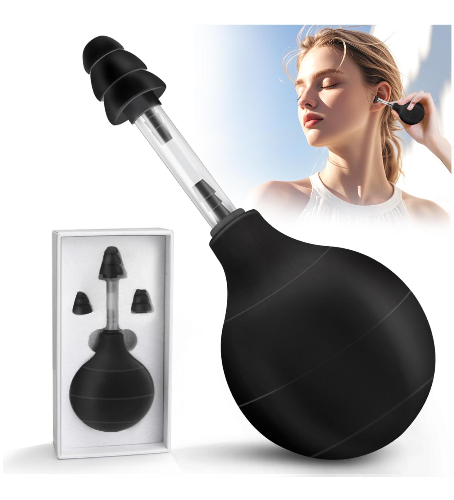 Ears Pressure Relief for Airplane Travel Essentials, Gifts for Men Women Who Like Travel as Christmas Gift, Stocking Stuffer, Black - Buy Online on GoSupps.com