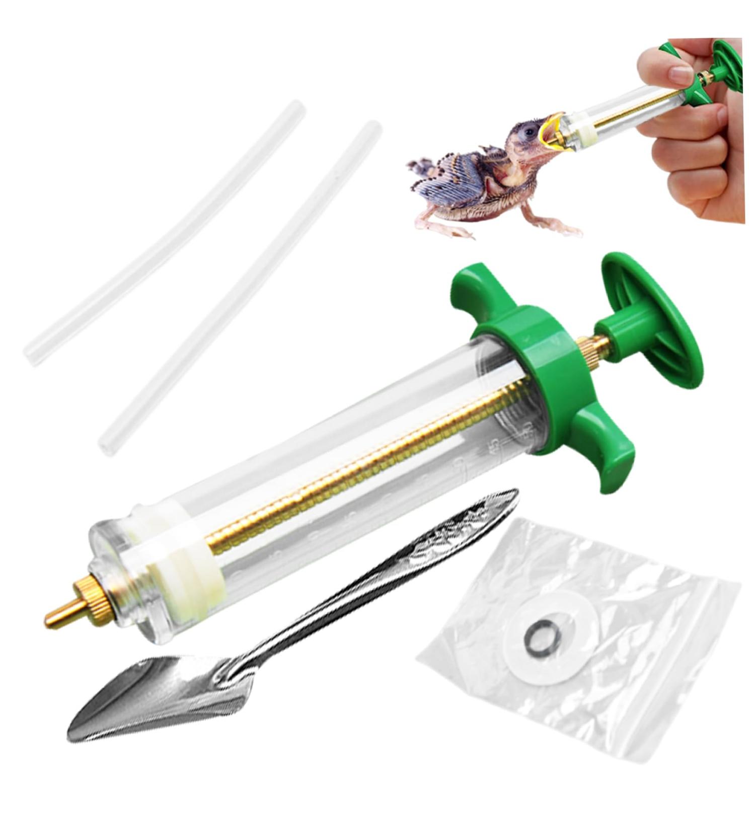 Baby Bird Feeding Kit 6PCS 50ml Baby Birds Feeding Syringe with Hose and Spoons Hand Feeding Device with Scale and Positioning Screw for Sick Bird - Buy Online on GoSupps.com