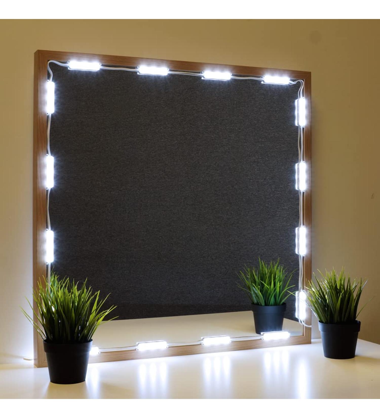 Samsung Crystal Vision LED Makeup Mirror Light Kit - Dimmable Vanity Lighting, 75 Bulbs, 12.5ft UL Power Supply, Cool White - Buy Online on GoSupps.com