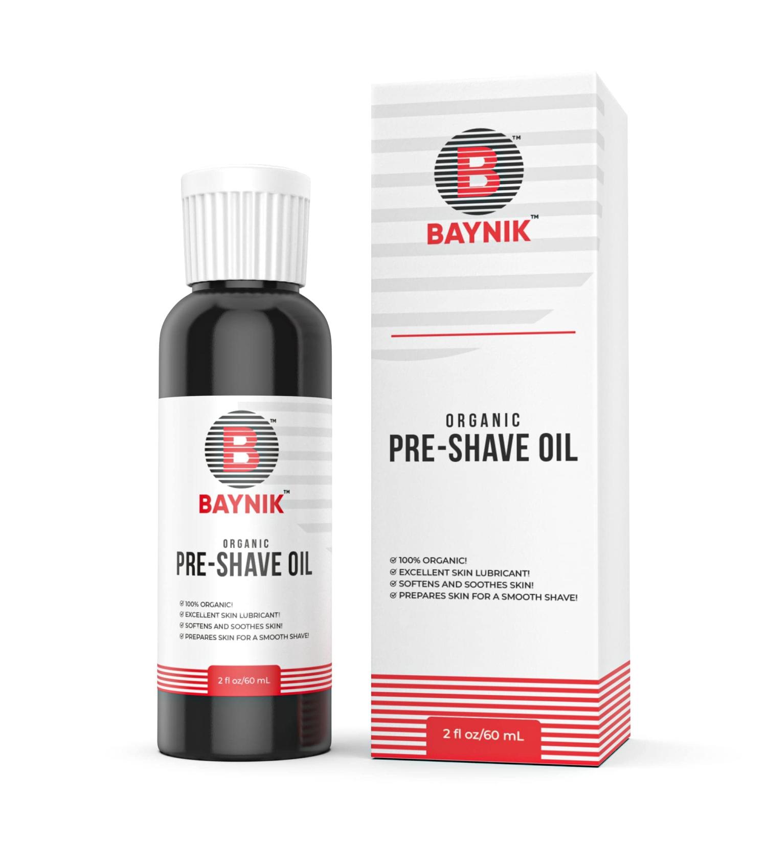 Baynik Organic Beard and Pre-Shave Oil - Unscented, 100% Natural Formula for Smooth Shaving and Skin Nourishment - Buy Online on GoSupps.com