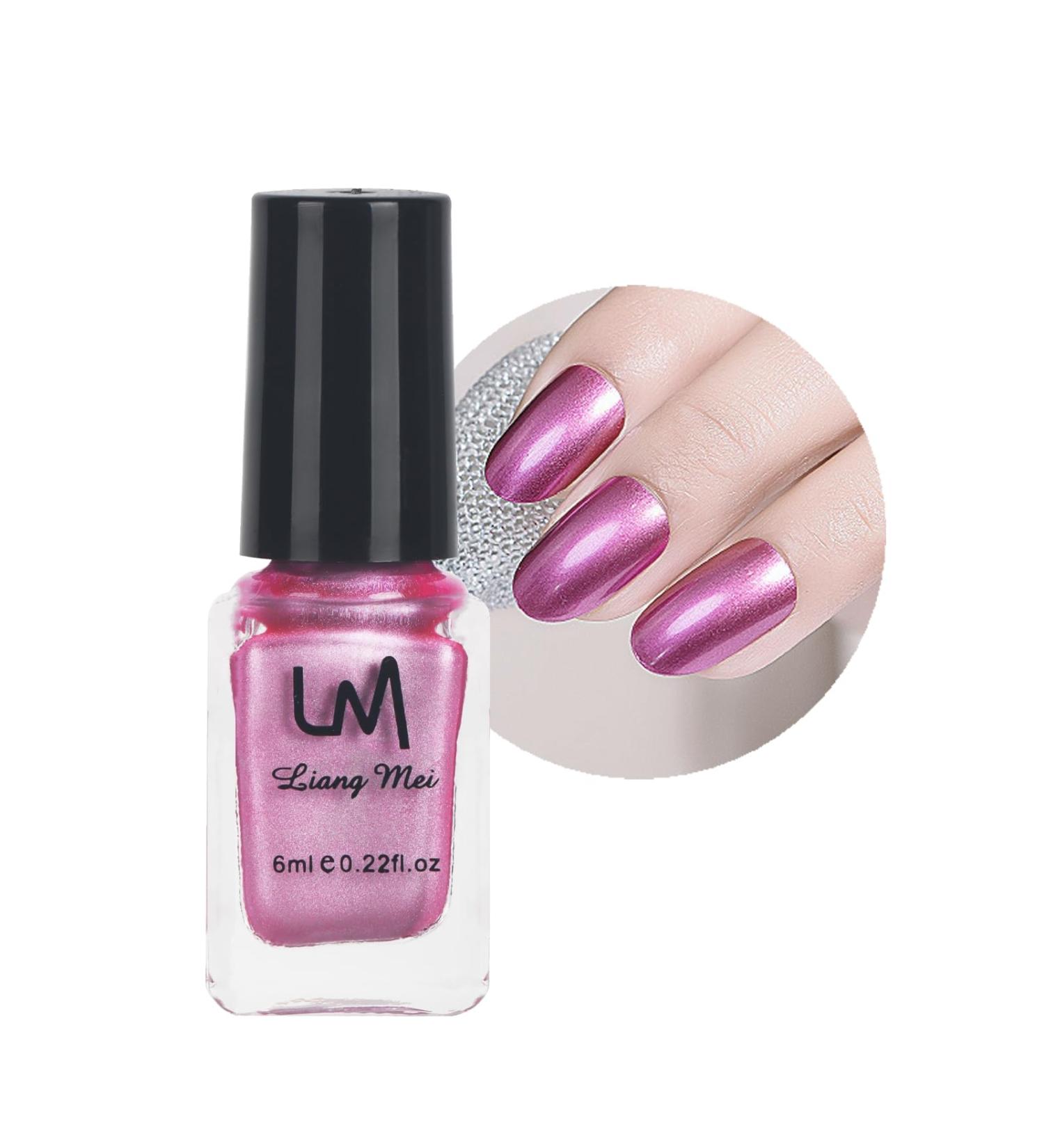 Metallic Nail Polish - Pink Mirror Nail Varnish - 6ML Metallic Effect Nail Art Polish - Light Pink Nail Polish - Chrome Nail Polish - No UV Needed - Buy Online on GoSupps.com