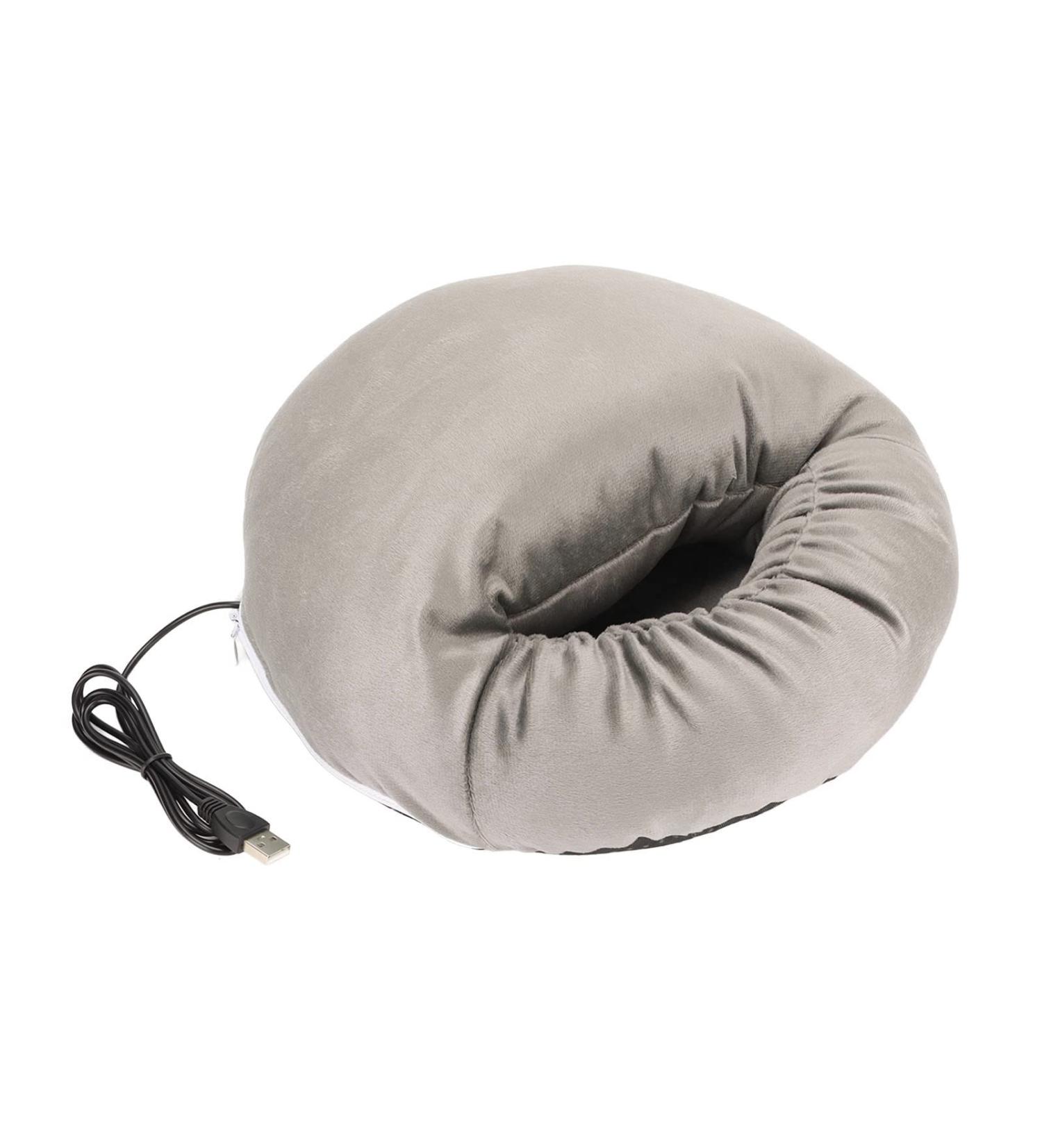 Buy Electrically Heated Foot Warmers & Slippers - Washable USB Cold Foot Warmers for Home & Office | Cozy Gray Boots - Buy Online on GoSupps.com