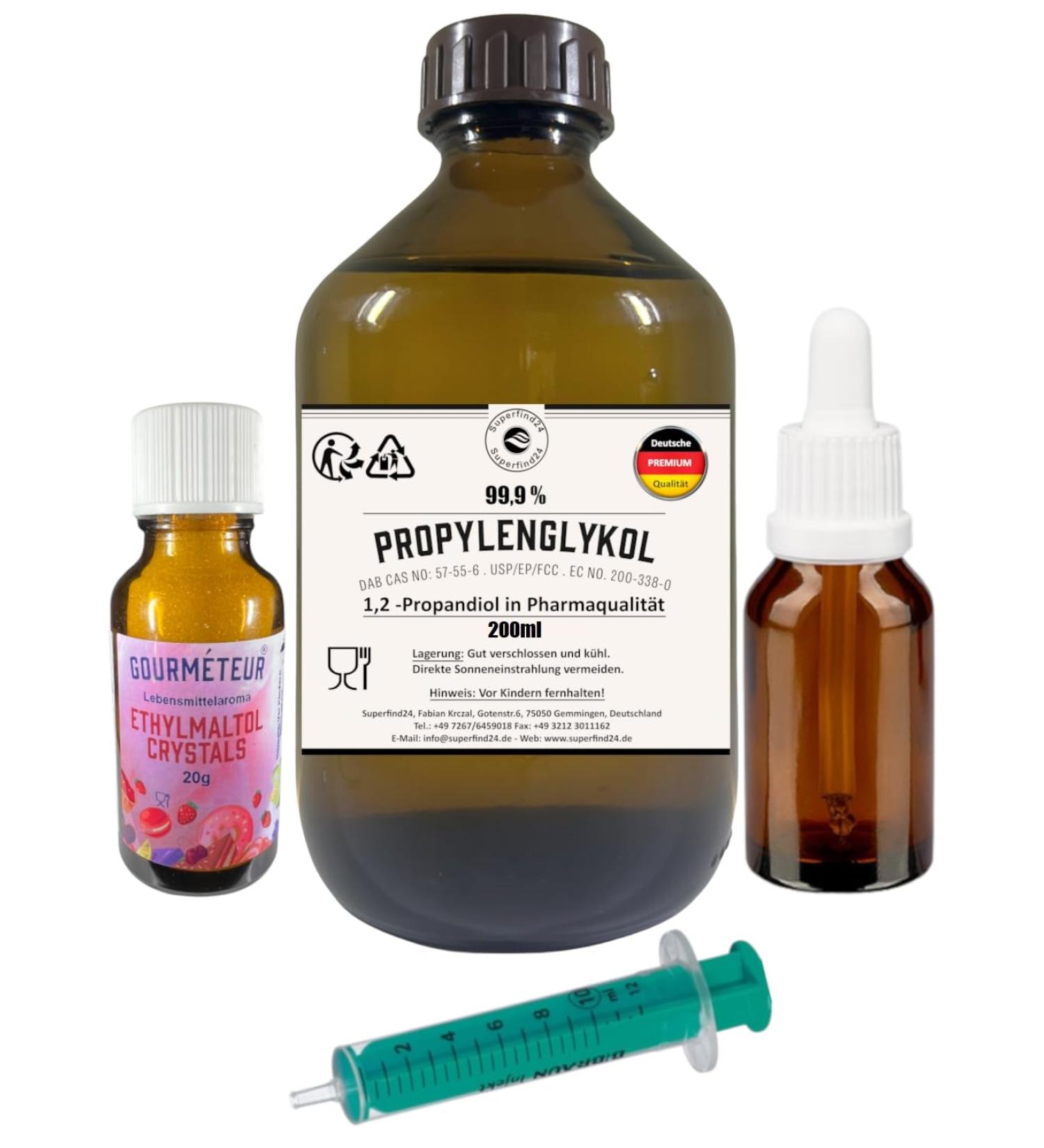 Buy Ethylmaltol Set for 180ml - Sweetener Enhancer for Food & Drinks | International Shipping Available - Buy Online on GoSupps.com