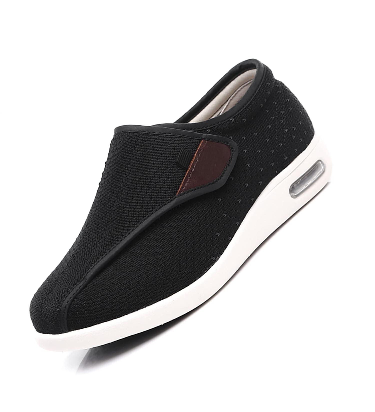 MFAJDHS Women's Diabetic Shoes - Extra Wide Lightweight Walking Sneakers for Elderly Swollen Feet - Adjustable Closures - Breathable with Air Cushion - 10 Wide Black - Buy Online on GoSupps.com
