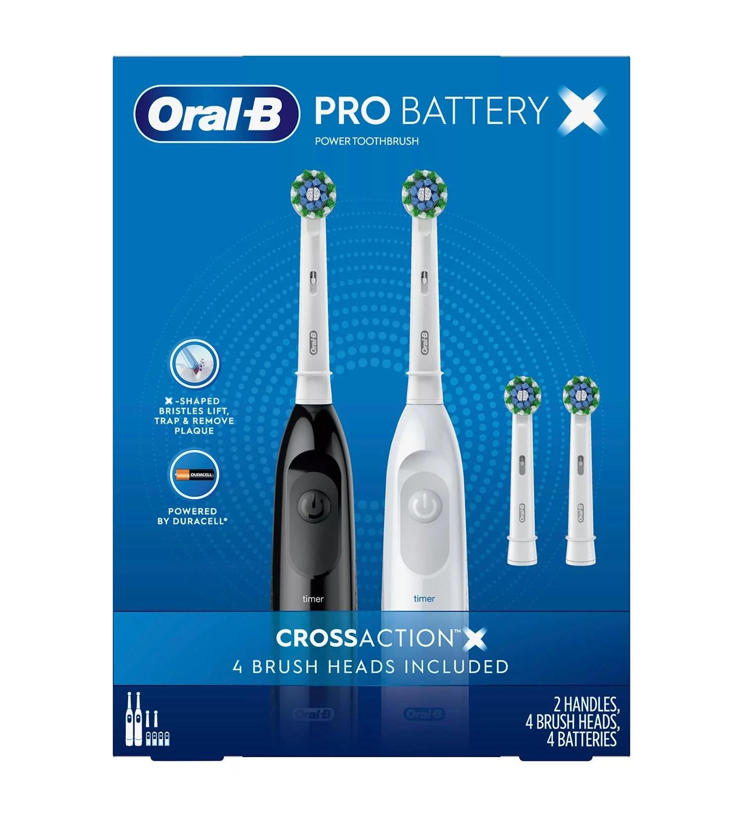 Oral-B Pro Advantage Battery Power Toothbrush (2 Handles + 4 Brush Heads)