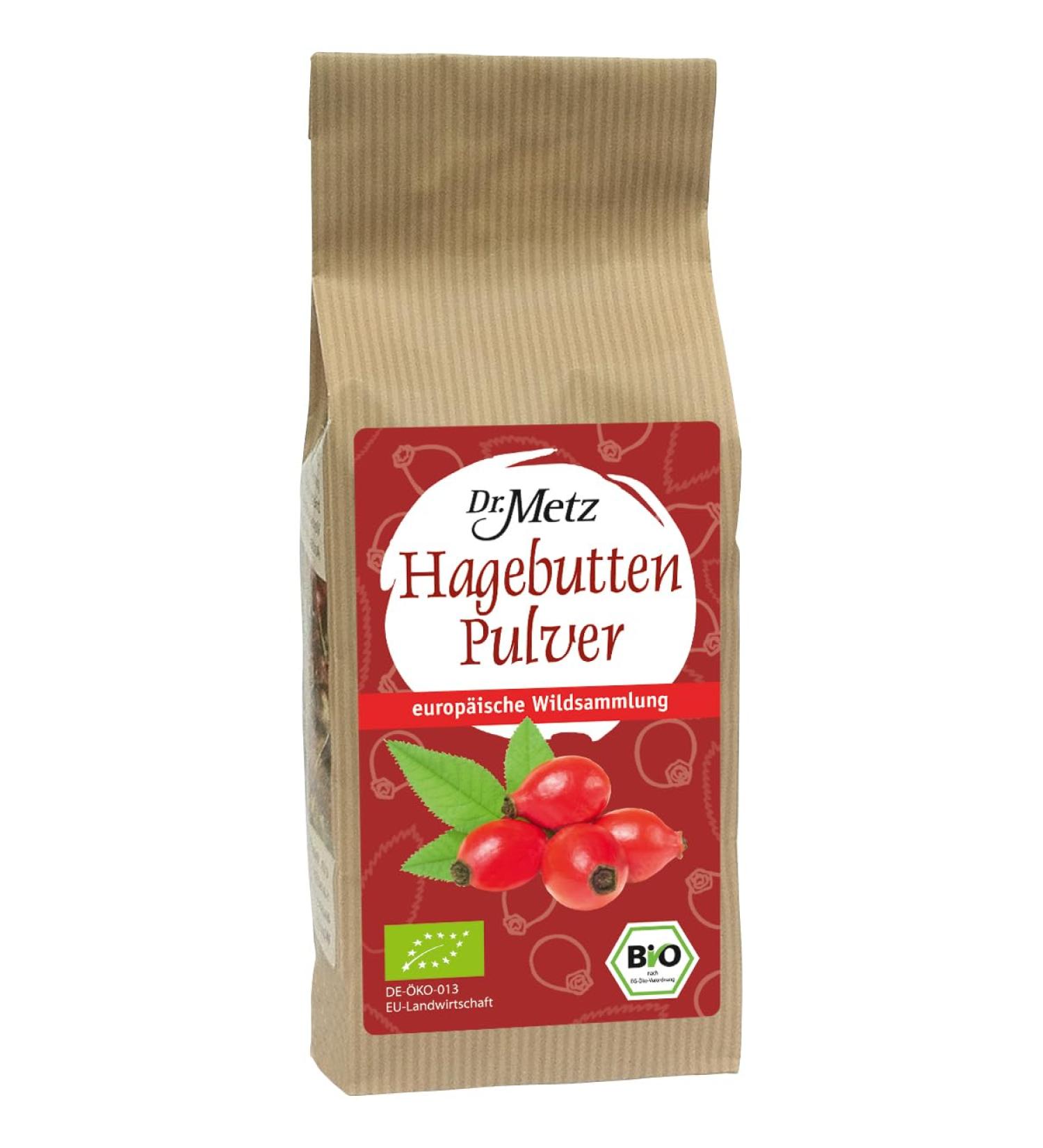 Organic Rosehip Powder 400g - 100% Pure Rosa Canina | Rich in Vitamin C for Smoothies Muesli & Drinks - European Wild Collection - Buy Online on GoSupps.com