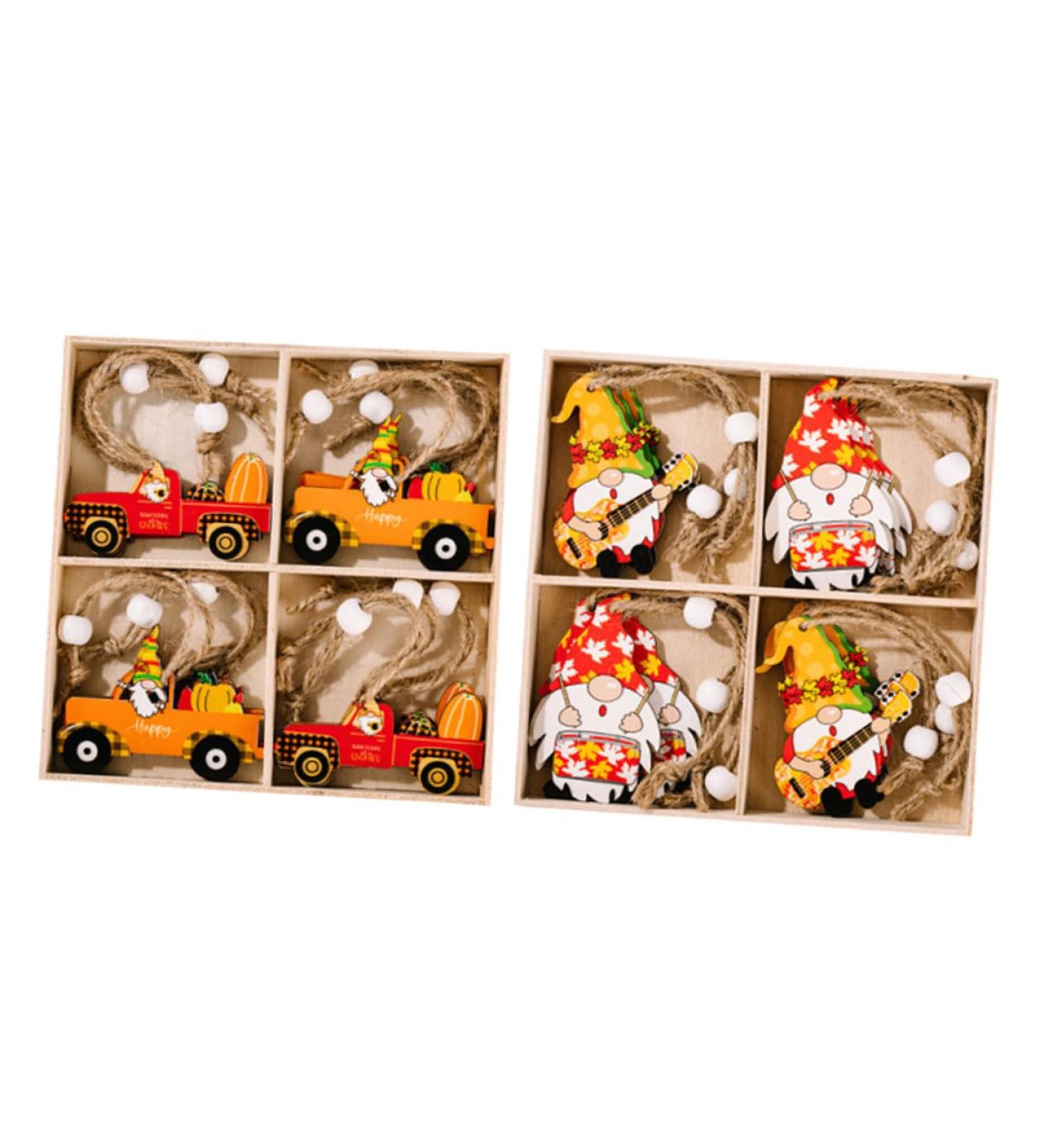 Zerodeko 2 Boxes Thanksgiving Pendant Decor Maple Leaf Gnome Cutouts Festival Hanging Gnome Reward Cartoon - Buy Online on GoSupps.com