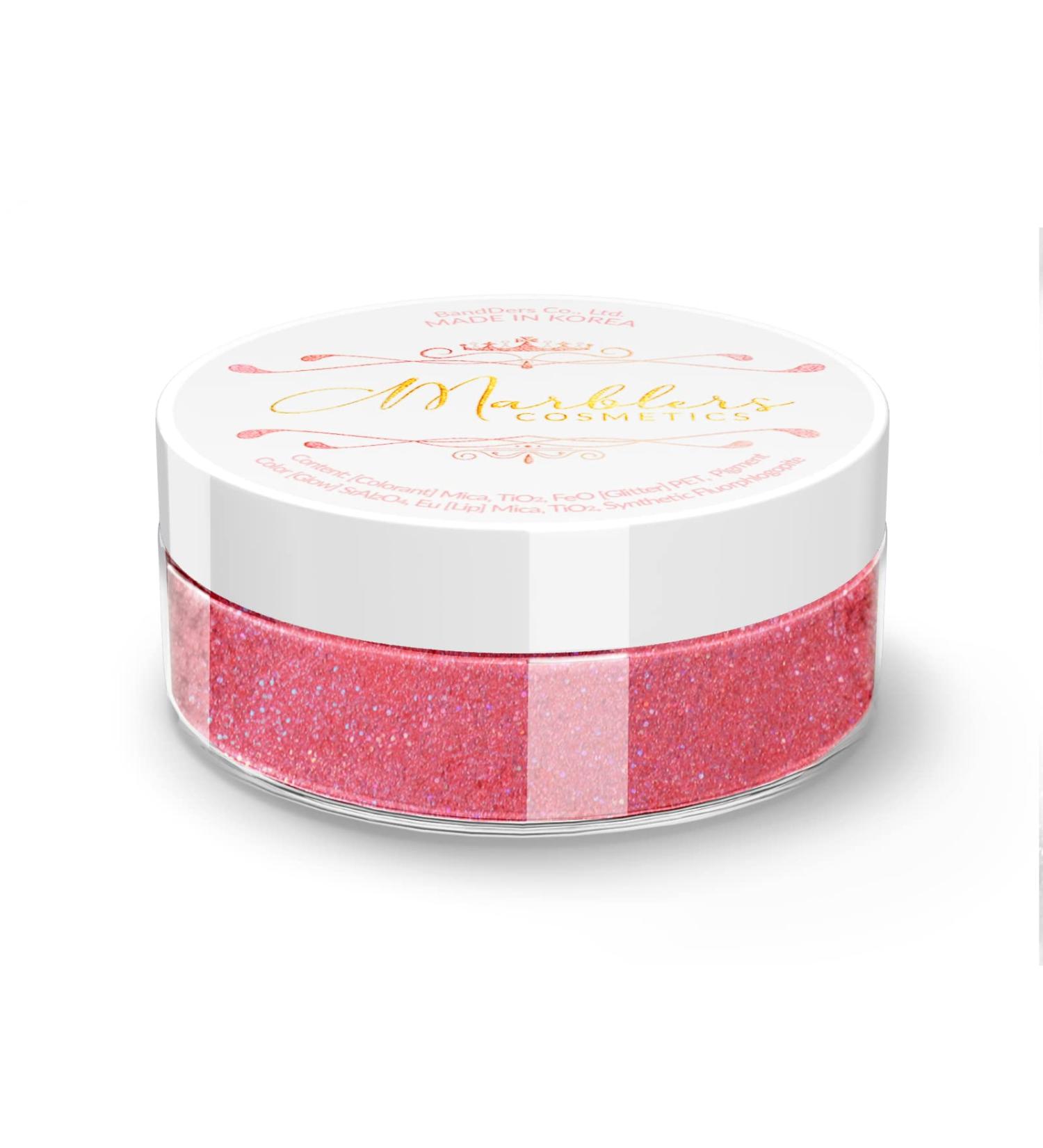 MARBLERS Peachy Punk Glittery Mica Powder 0.14oz | Vegan & Cruelty-Free | Eyeshadow, Nail & Body Glitter - Buy Online on GoSupps.com