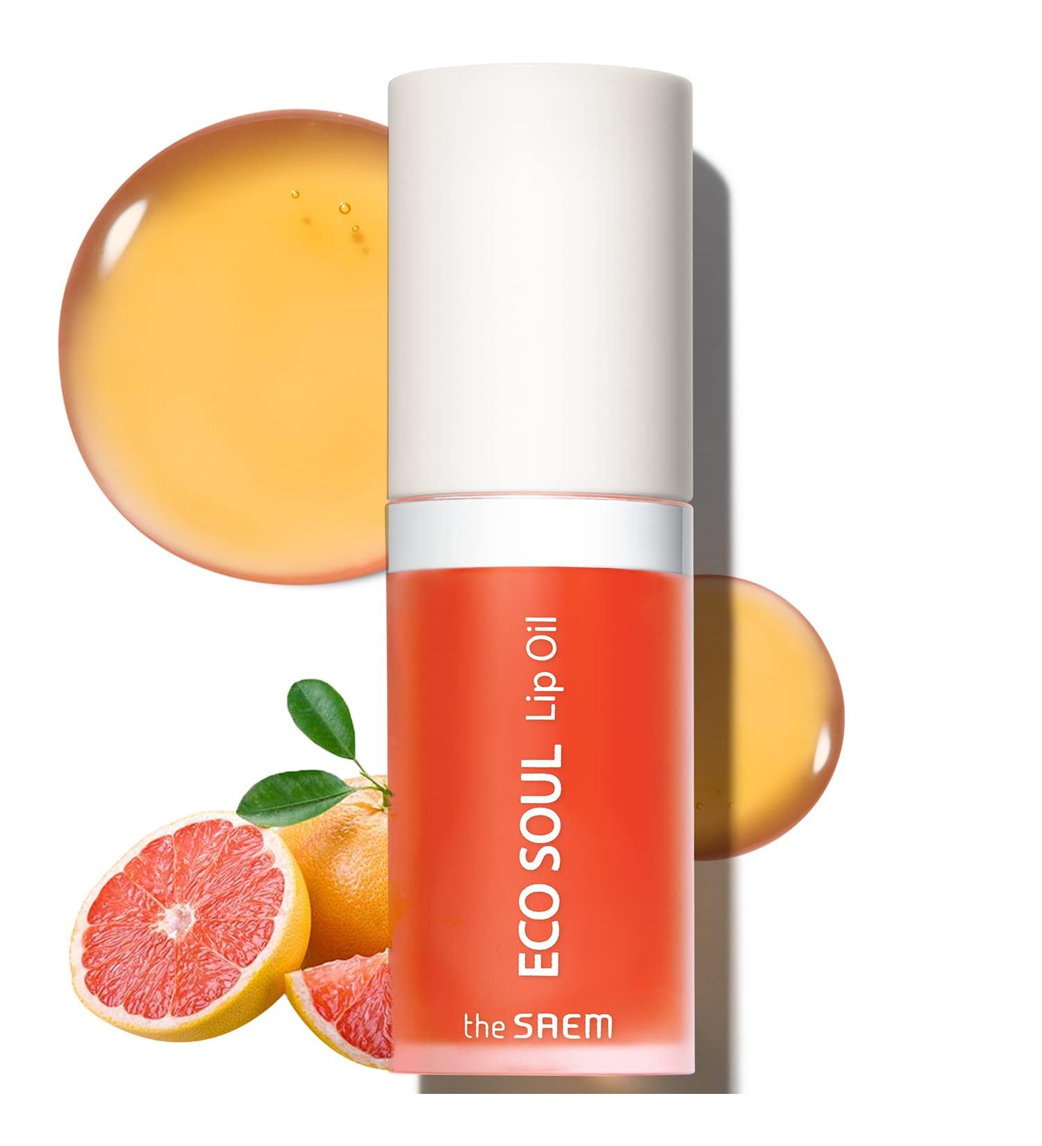 The SAEM Eco Soul Lip Oil 03 Grapefruit - Plumping & Hydrating Lip Oil - Buy Online on GoSupps.com