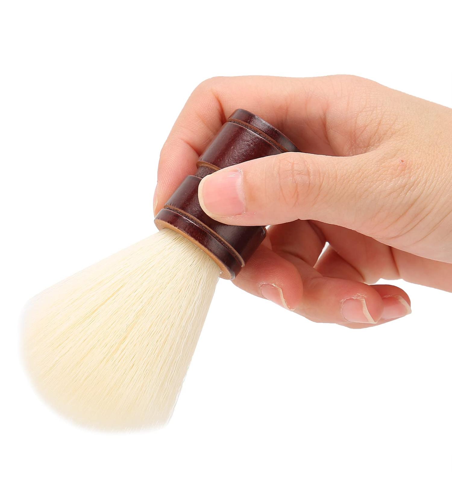 Shop Ergonomic Skin-Friendly Shaving Brush for Men | Soft Bristles & Wooden Handle | Professional Barber Neck Duster Brush for Hair & Dust Cleaning - Buy Online on GoSupps.com