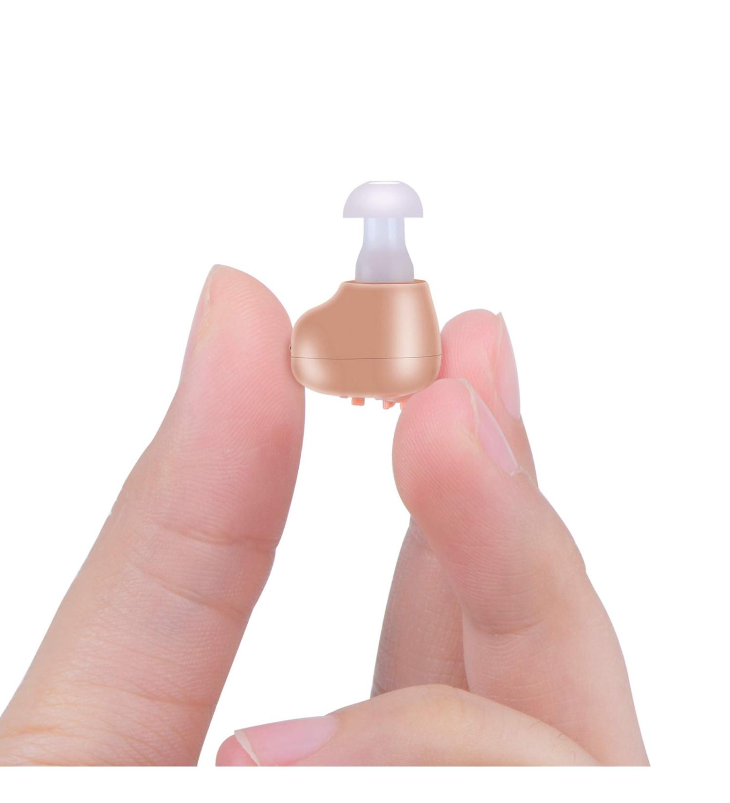 Rechargeable Hearing Amplifier for Seniors & Adults | Noise Cancelling Personal Sound Enhancement Aid | Inner-Ear Design | Suitable for Either Ear - Buy Online on GoSupps.com