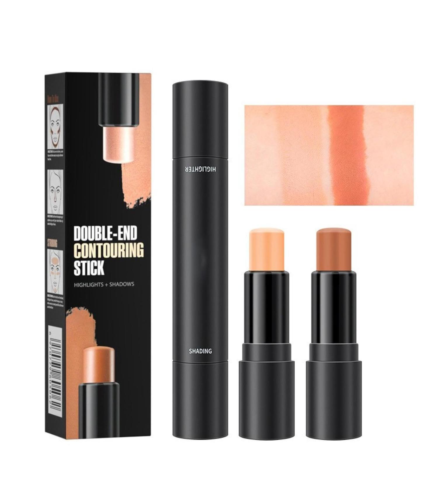Contouring Stick Professional Makeup Highlighter Contour Stick 2-In-1 Contour Stick with Two Ends Defines the Cheekbones and Shapes the Face (03# .) - Buy Online on GoSupps.com