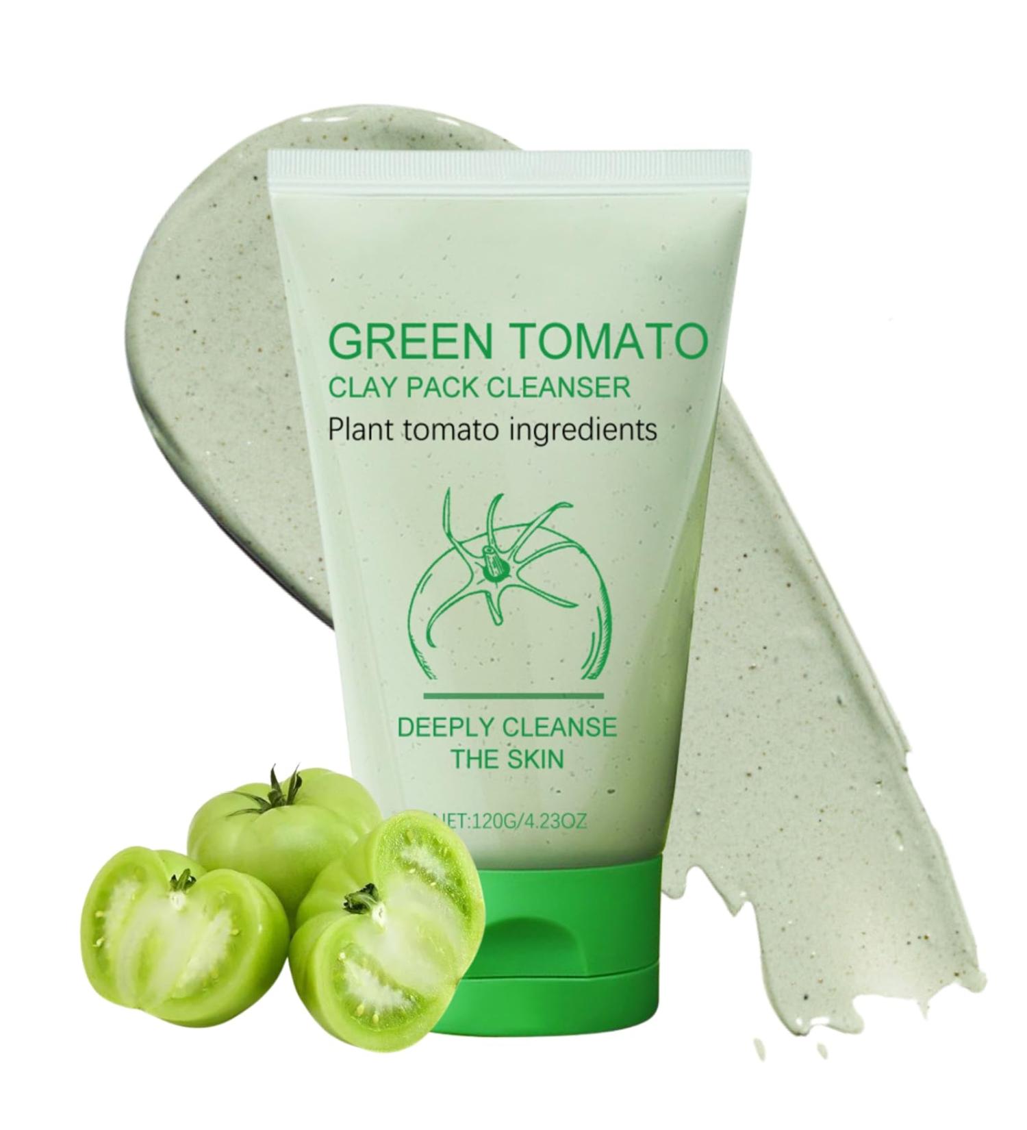 Green Tomato Clay Mask - Korean Skincare - Face Masks Skincare for Cleaning Pore Hydrating Nourishing - Clay Face Mask - Face Masks Beauty - Korean Face Mask - Skin Care Face Mask - Face Care - Buy Online on GoSupps.com