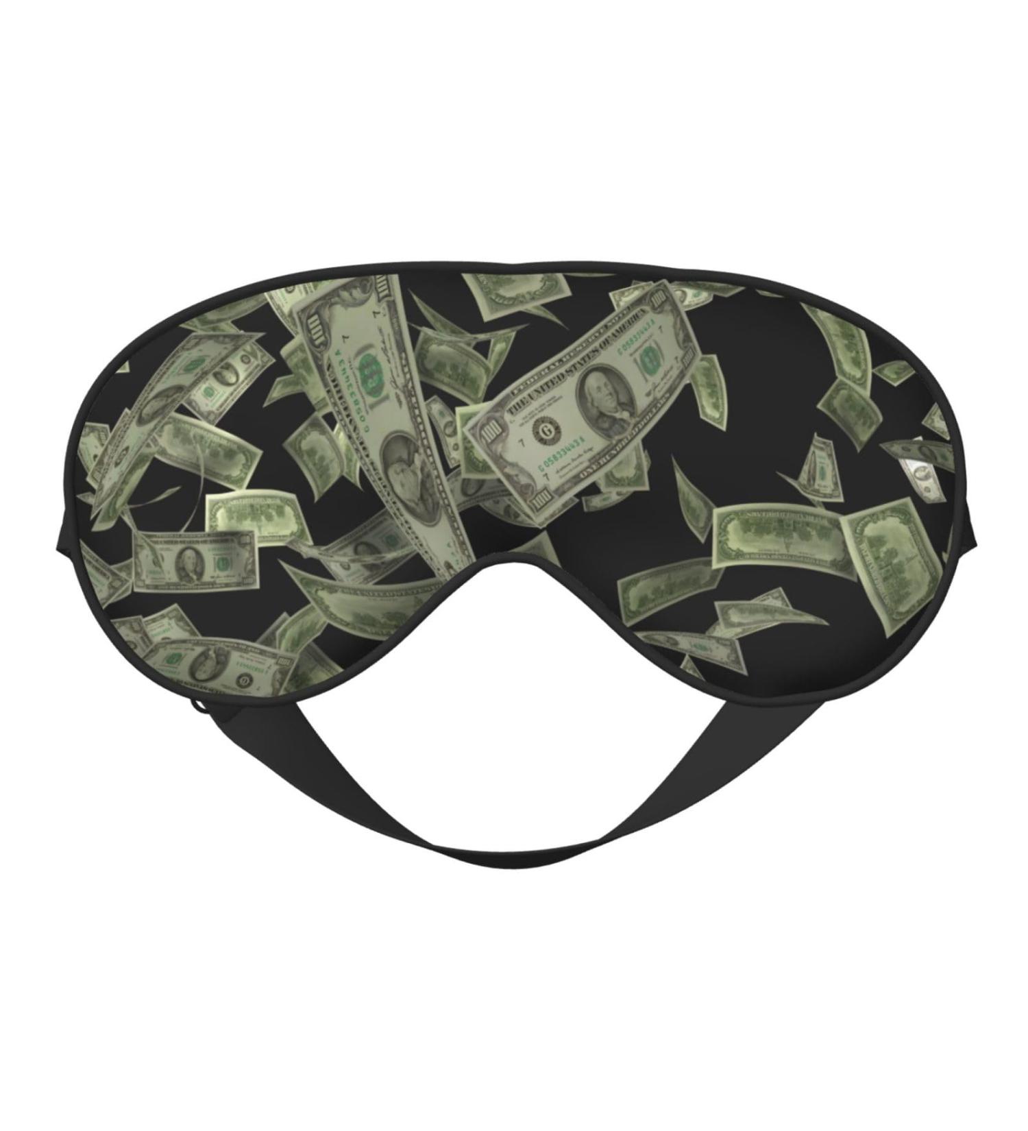 Dollar Sign Money Print Unisex Eye Mask | Soft Adjustable Sleep Mask for Better Rest - Buy Online on GoSupps.com