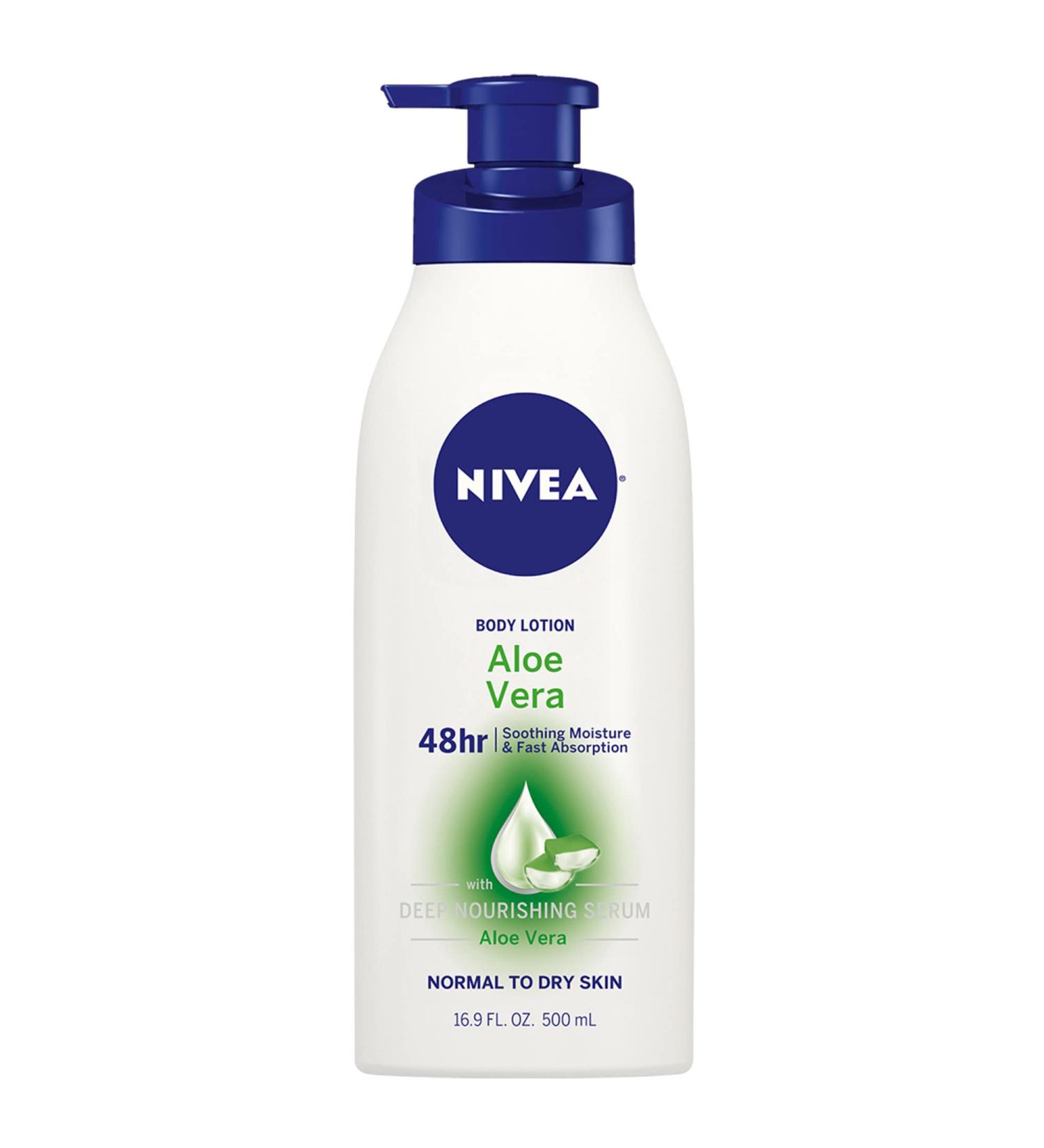 NIVEA Lotion Aloe Vera 48 Hour Pump  16.9 Ounce