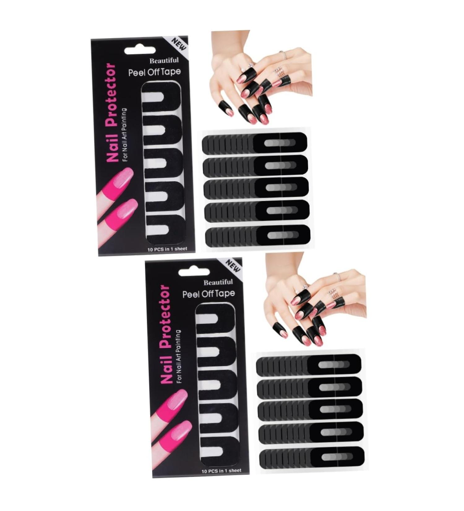 FRCOLOR 200 Sheets Manicure Nail Polish Guard Protective Film Sticker Nail Polish Guards for Fingers Edge Sticker Nail Protector from Nail Polish Safety mask Nail Polish 3.00X2.50X0.10CMx2pcs As Shownx2pcs - Buy Online on GoSupps.com