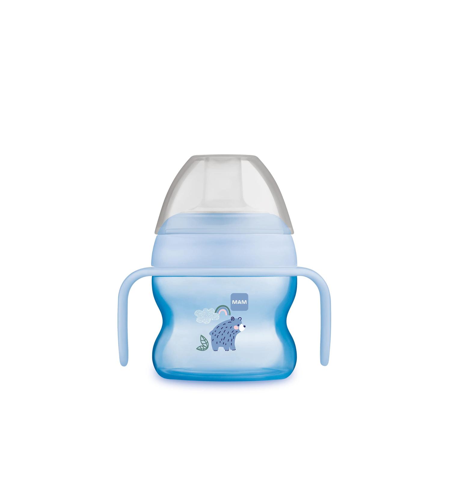 MAM Starter Cup Baby Drinking Cup 150ml | Non-Slip Handles for First Sips | 4+ Months | Bear Design - Buy Online on GoSupps.com