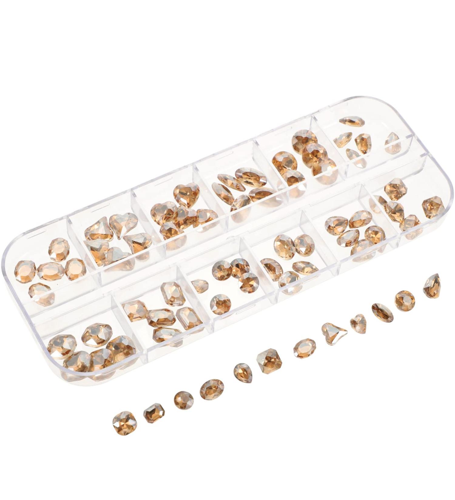 1 Box Nail Diamond Jewelry Heart Nail Charms Irregular Manicure Charms Nail Art Jewelry Diamond Nail Art Charms Diy Nail Tech Accessories Do It Yourself Rhinestones 3d Household As shown 2 - Buy Online on GoSupps.com