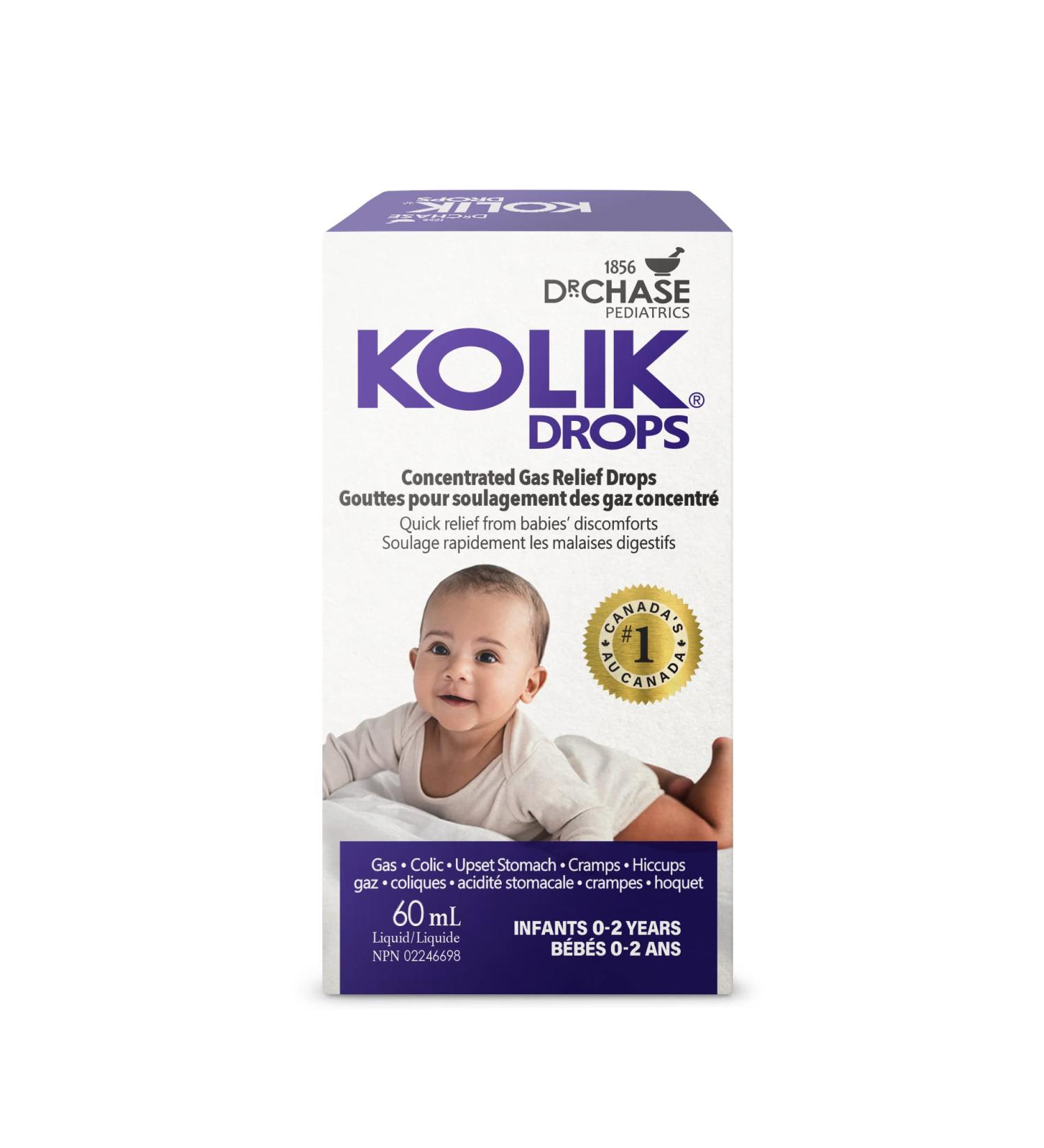 Dr. Chase Pediatrics Kolik Concentrated Gas Relief Drops for Baby Colic Gas Relief for Infants - All Natural Gas Drops for Babies - Herbal Formula to Ease Digestive Discomfort & Fussiness 60ml - Buy Online on GoSupps.com