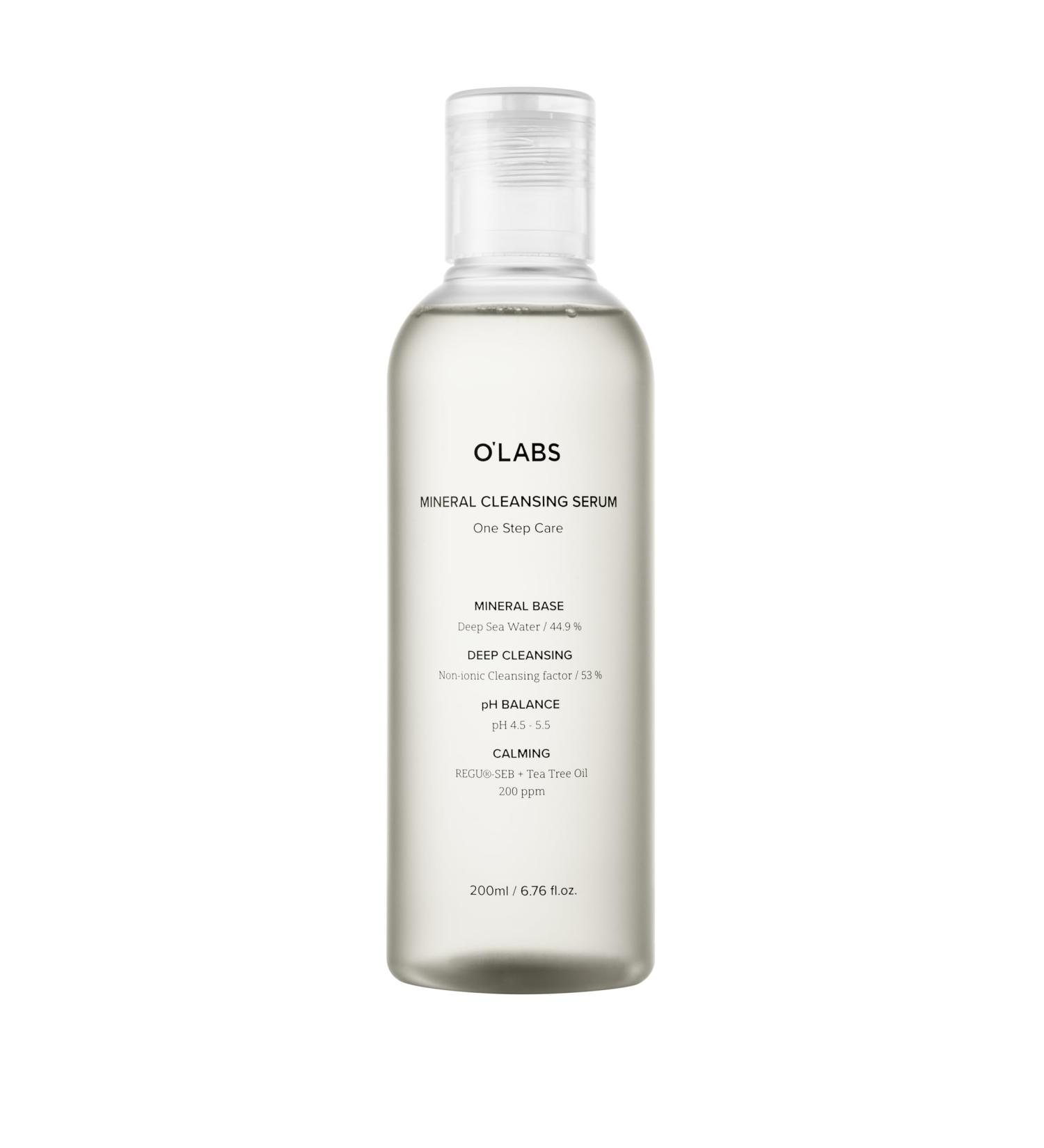 O LABS Mineral Cleansing Serum | Gentle Deep Pore Cleanser with Tea Tree Oil | No Irritation All Skin Types - 200ml | International Shipping - Buy Online on GoSupps.com