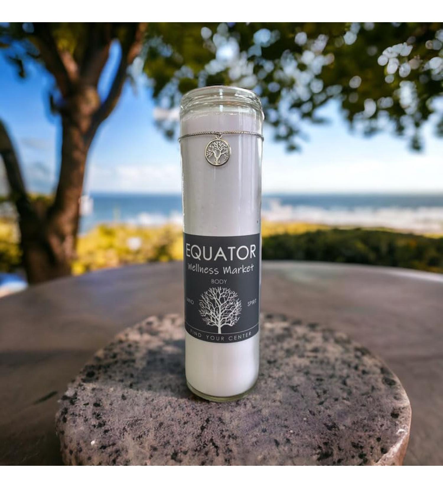 Tree of Life Centering Candle - Enhance Meditation Yoga & Ambiance | Equator Wellness Market - Promotes Health Vitality & Balance - Buy Online on GoSupps.com